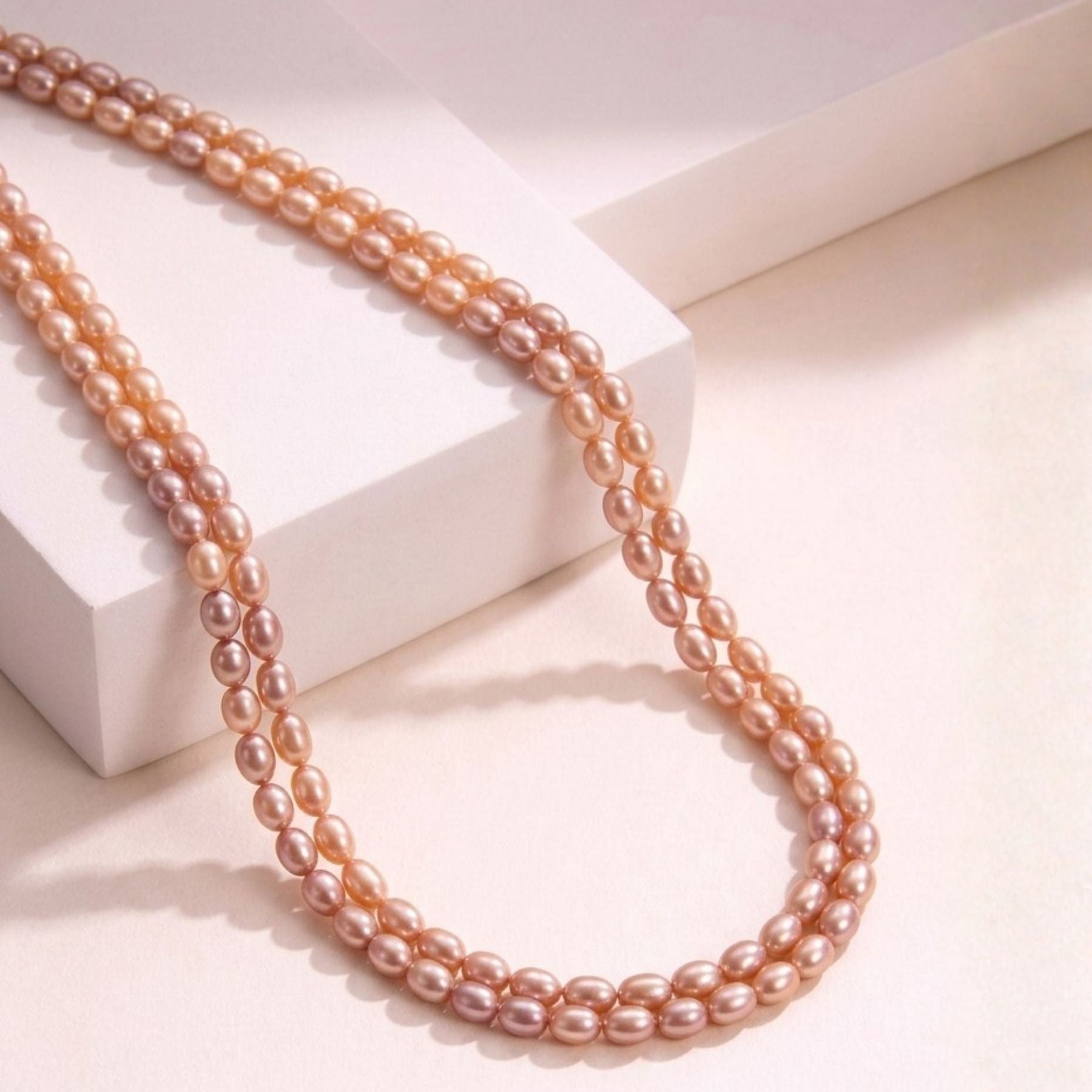 Ivory Grace Oval Pearl Necklace