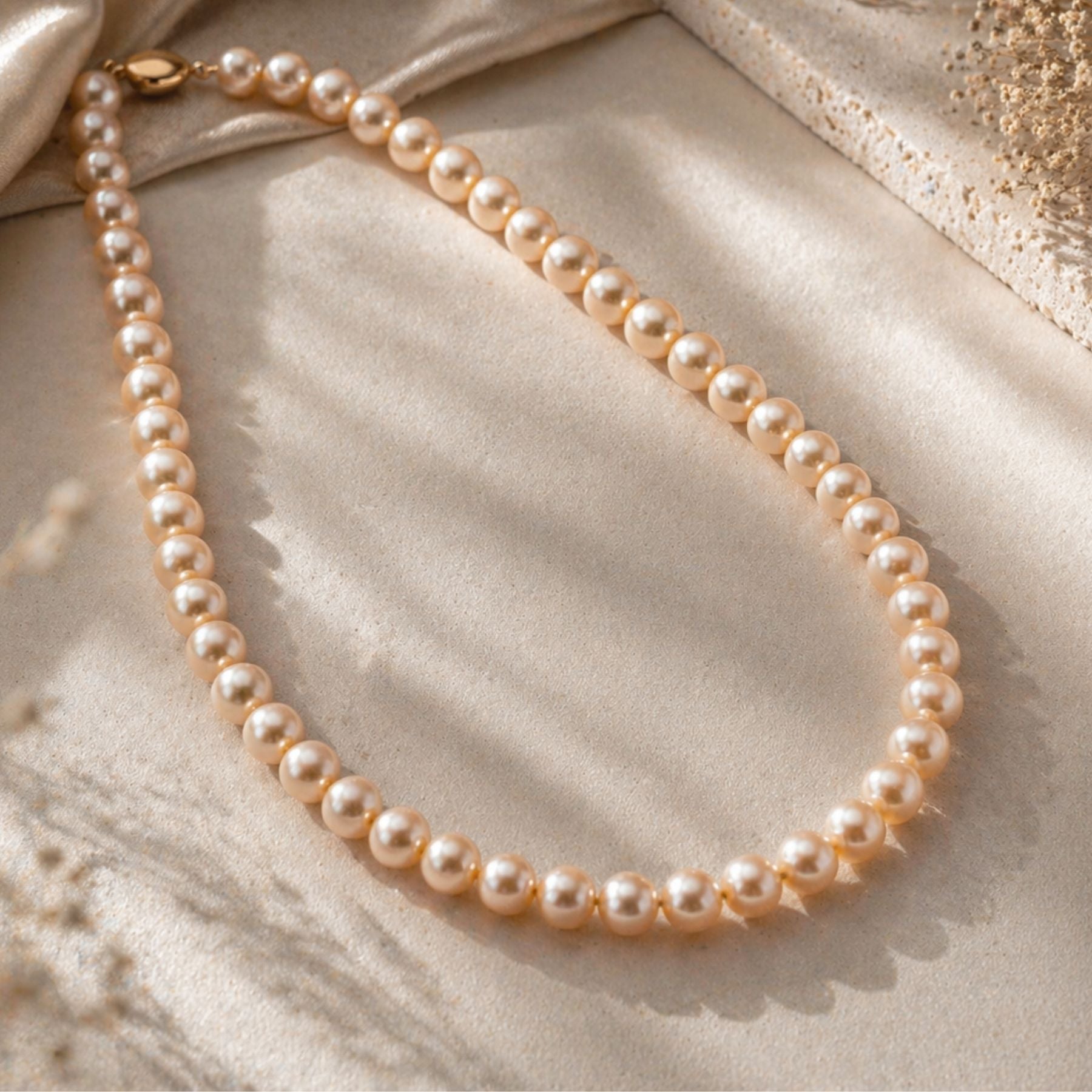 Sunlit Elegance Pearl Necklace