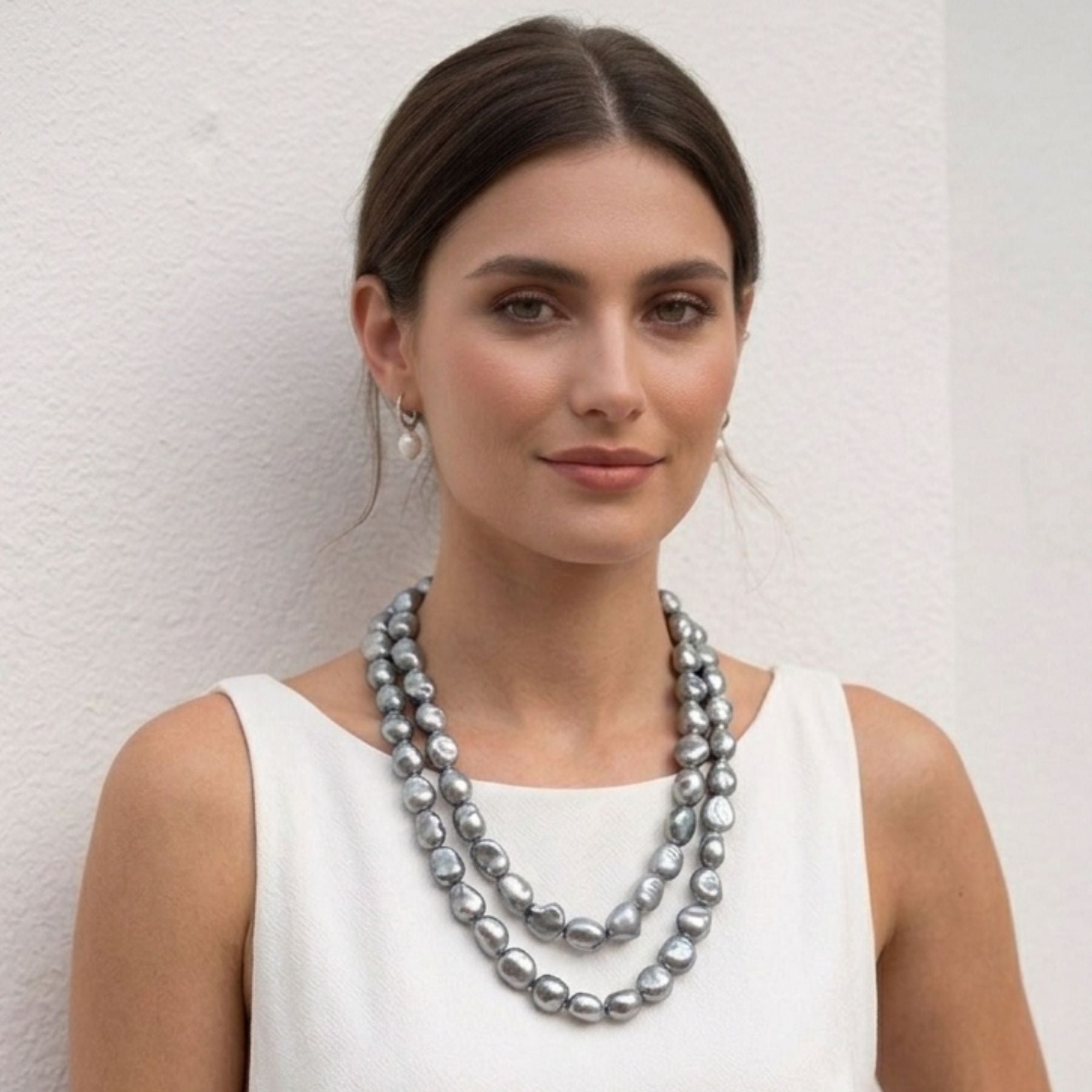 Midnight Baroque Pearl Necklace