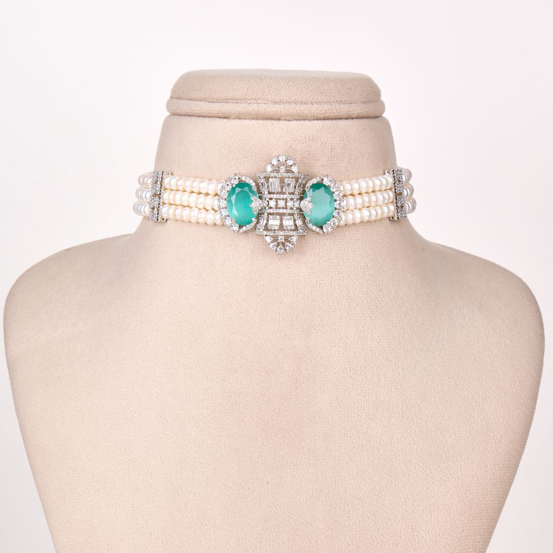 Aqua Royale Pearl Choker Set