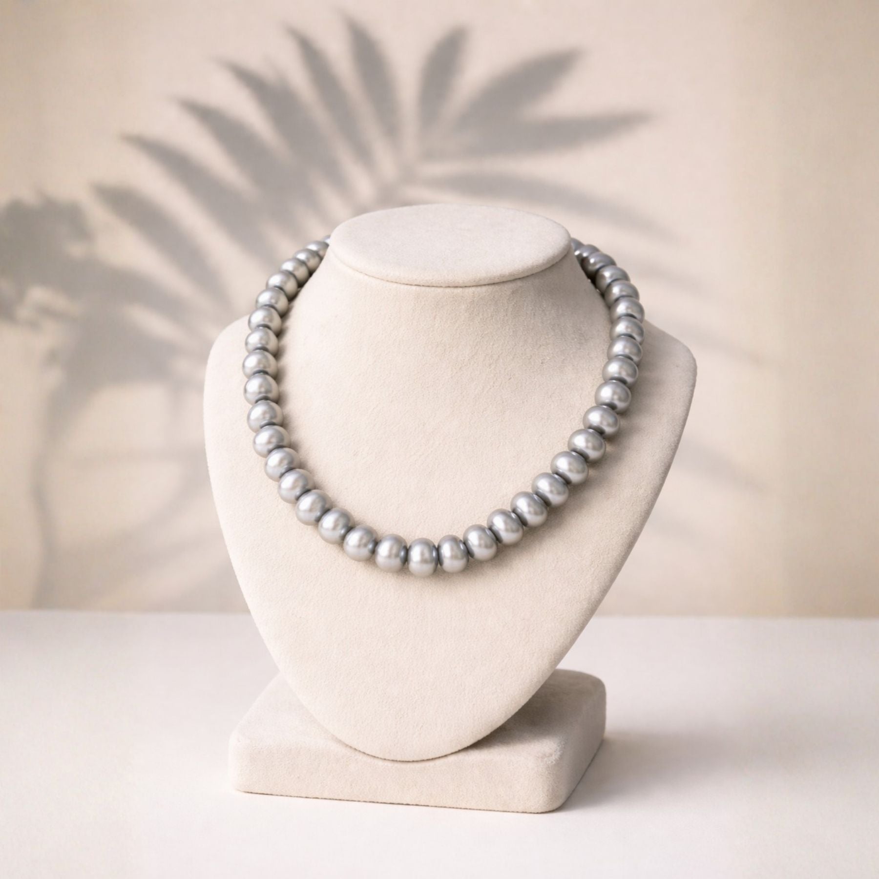 Luna Mist Grey Pearl Necklace