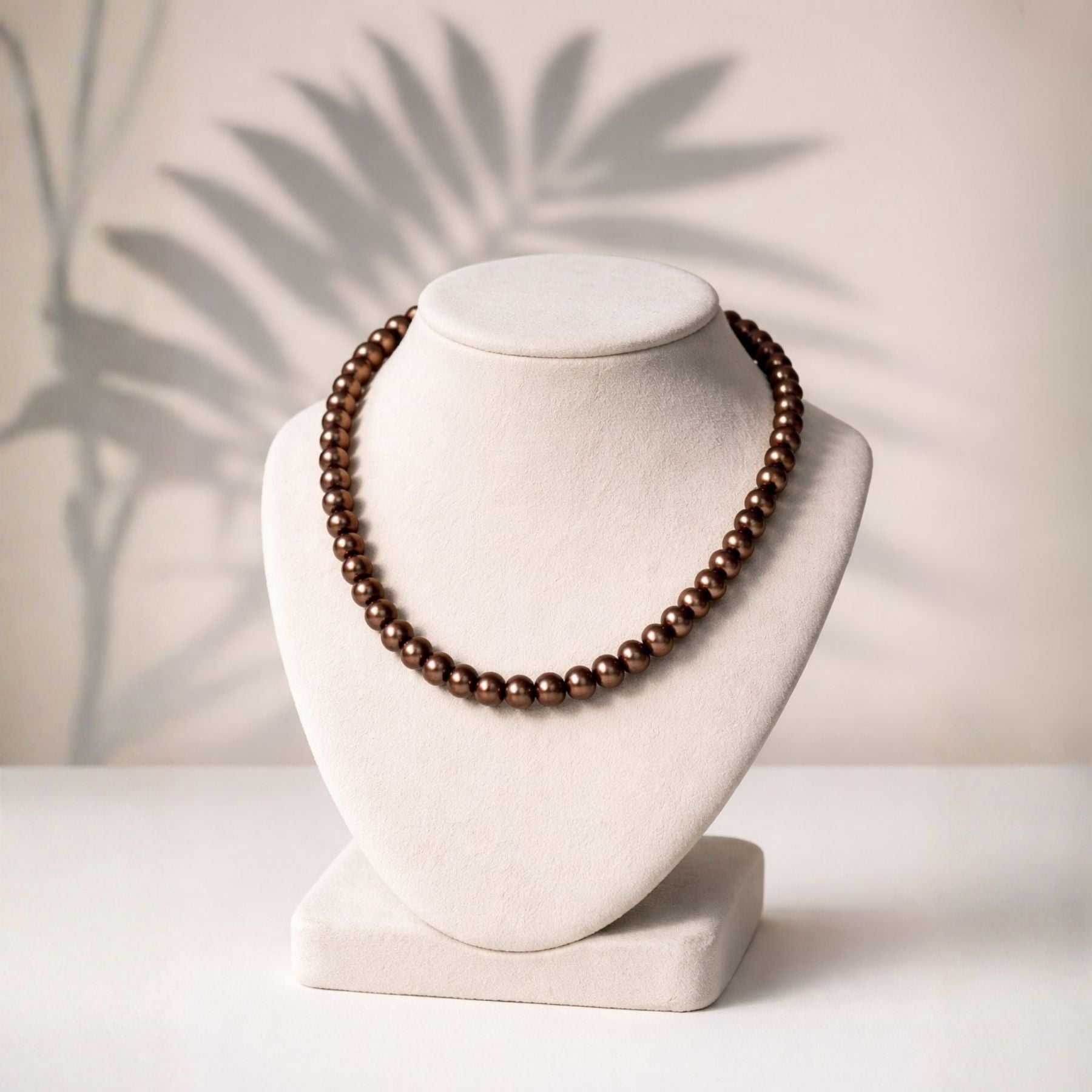 Cocoa Luxe Brown Pearl Necklace