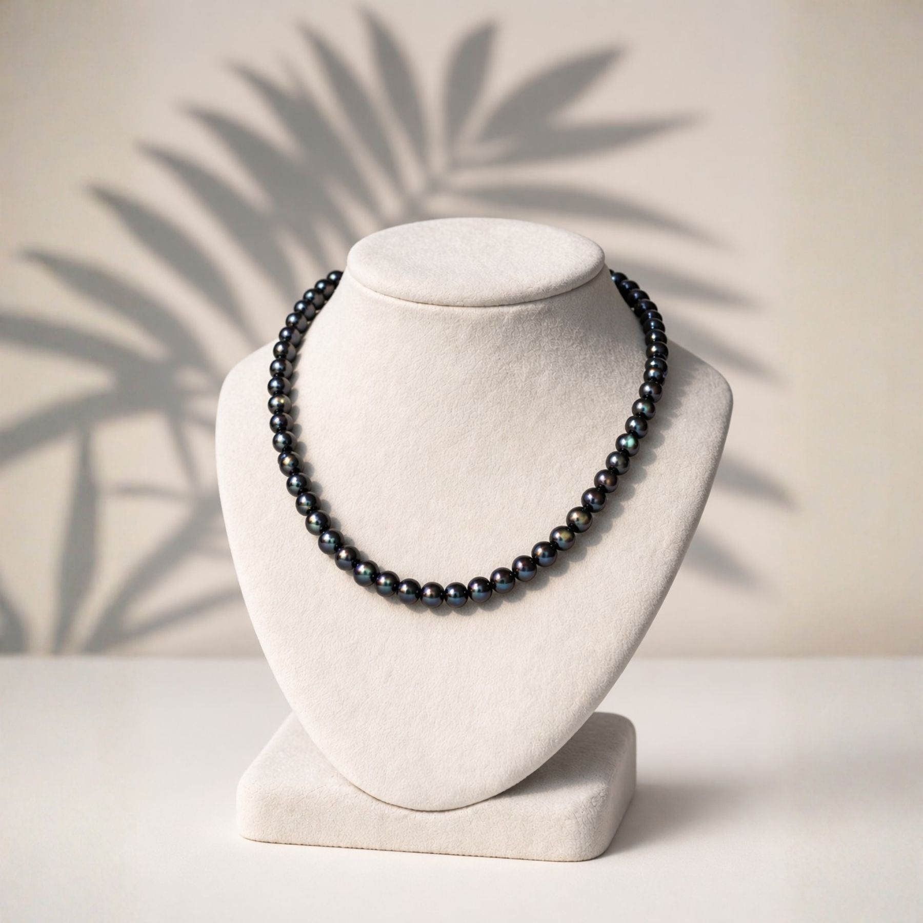 Dusky Shine Black Pearl Necklace