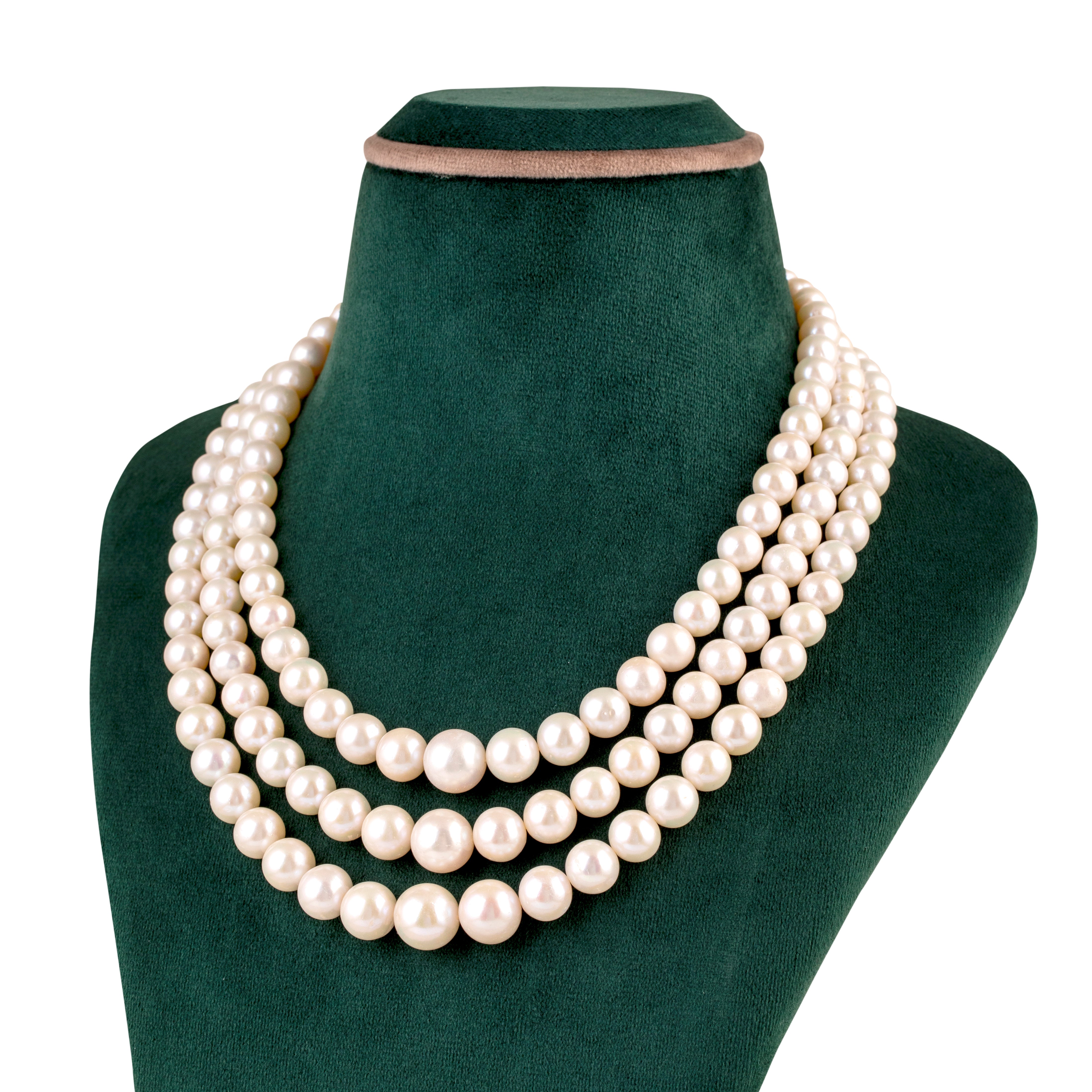 Triple Strand Pearl Necklace