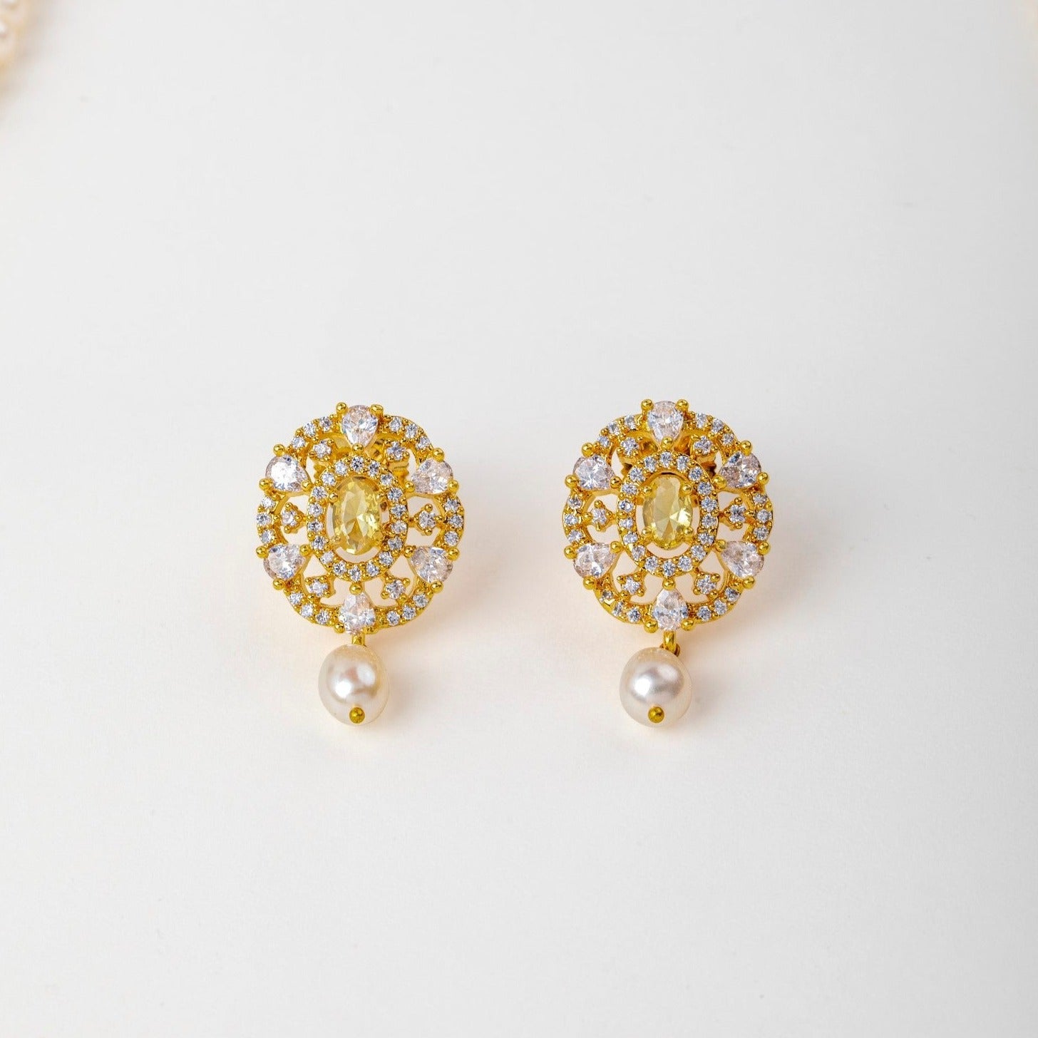Classic White Earrings Set