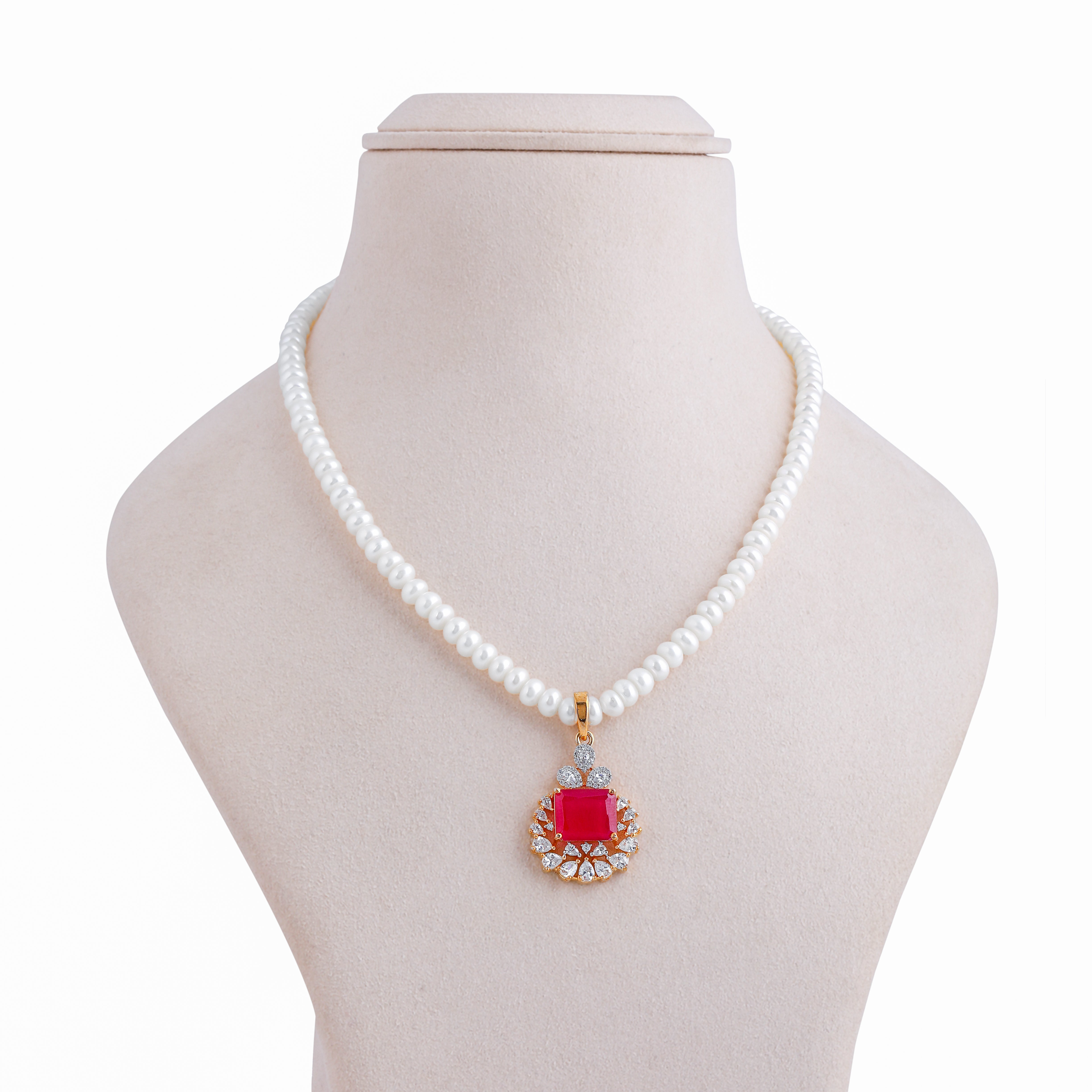 Red Midnight Sparkle Pearl Jewelry Set