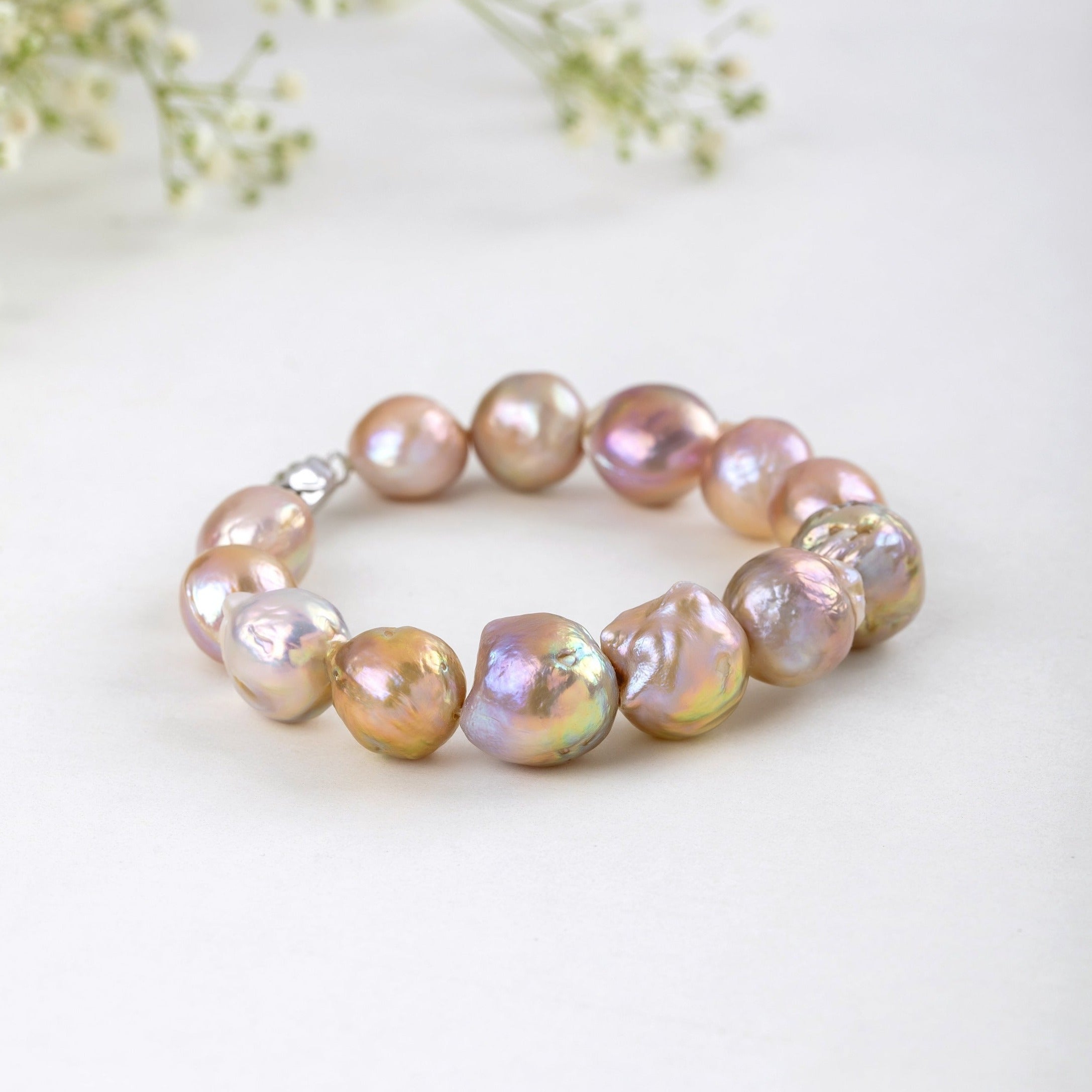Blushing Pink pearl Bracelet