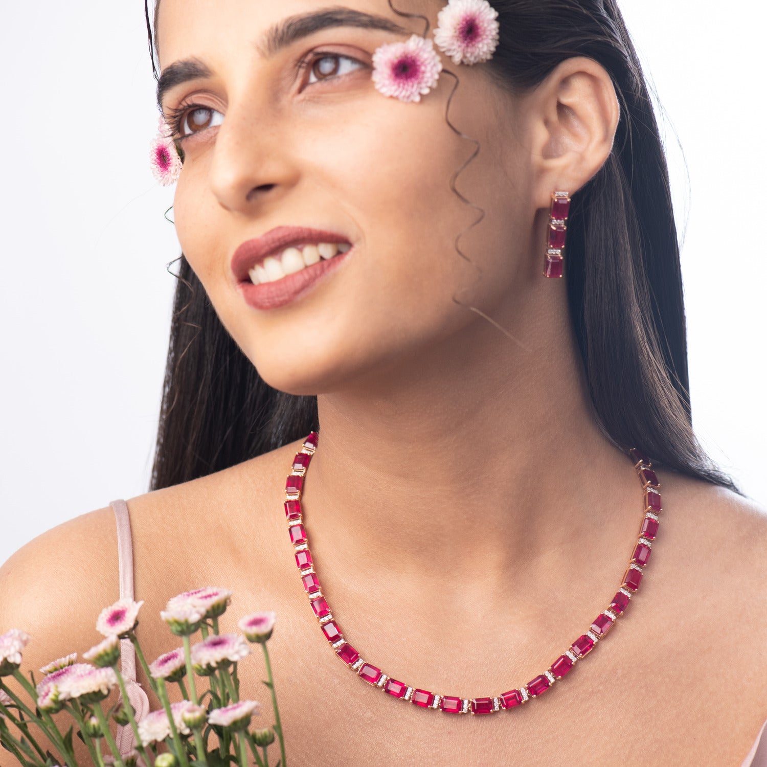 Ruby Radiance and Diamond Necklace