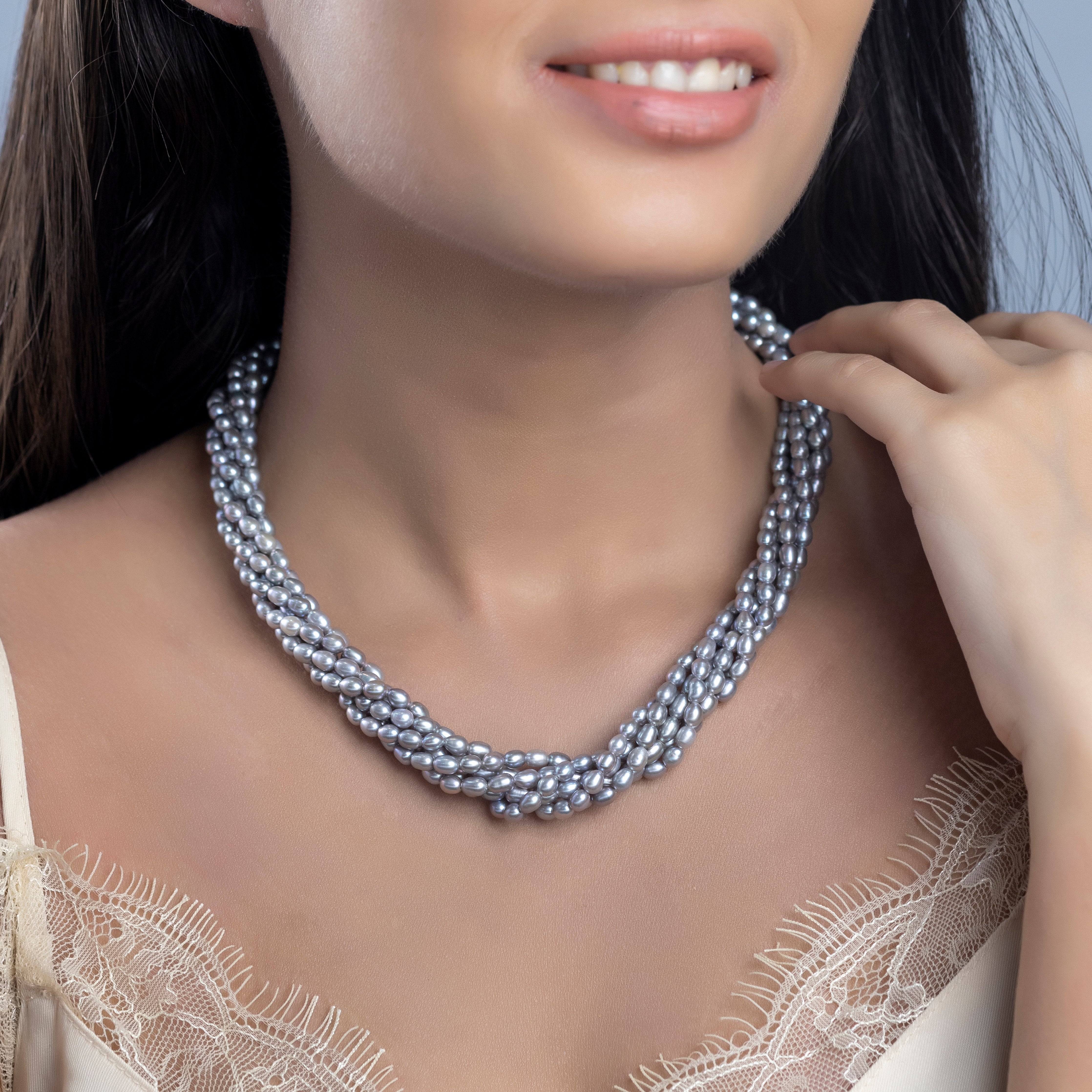 Freshwater Twisted Pearl Necklace