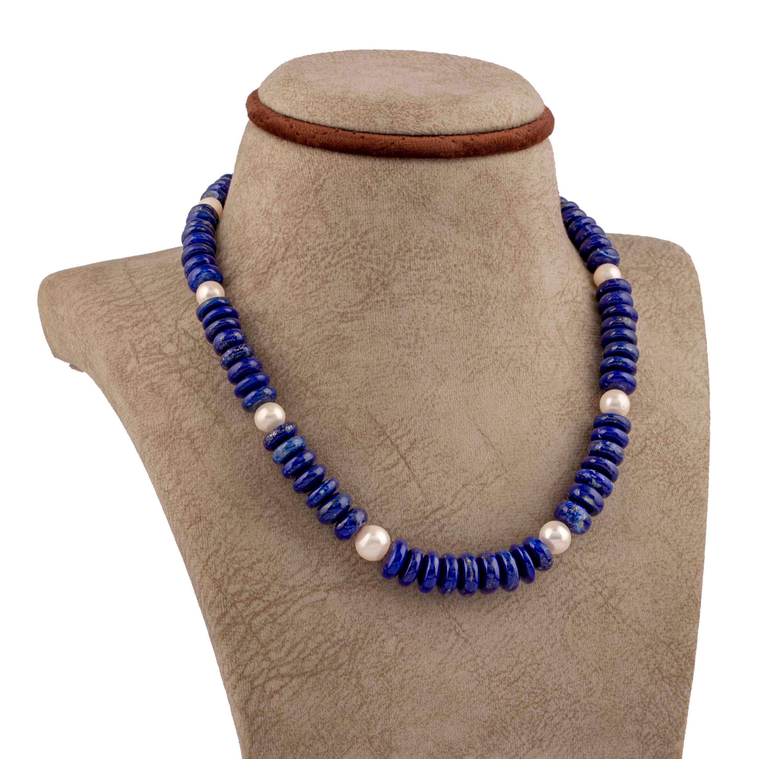 Lapis Lazuli & Freshwater Pearl Necklace