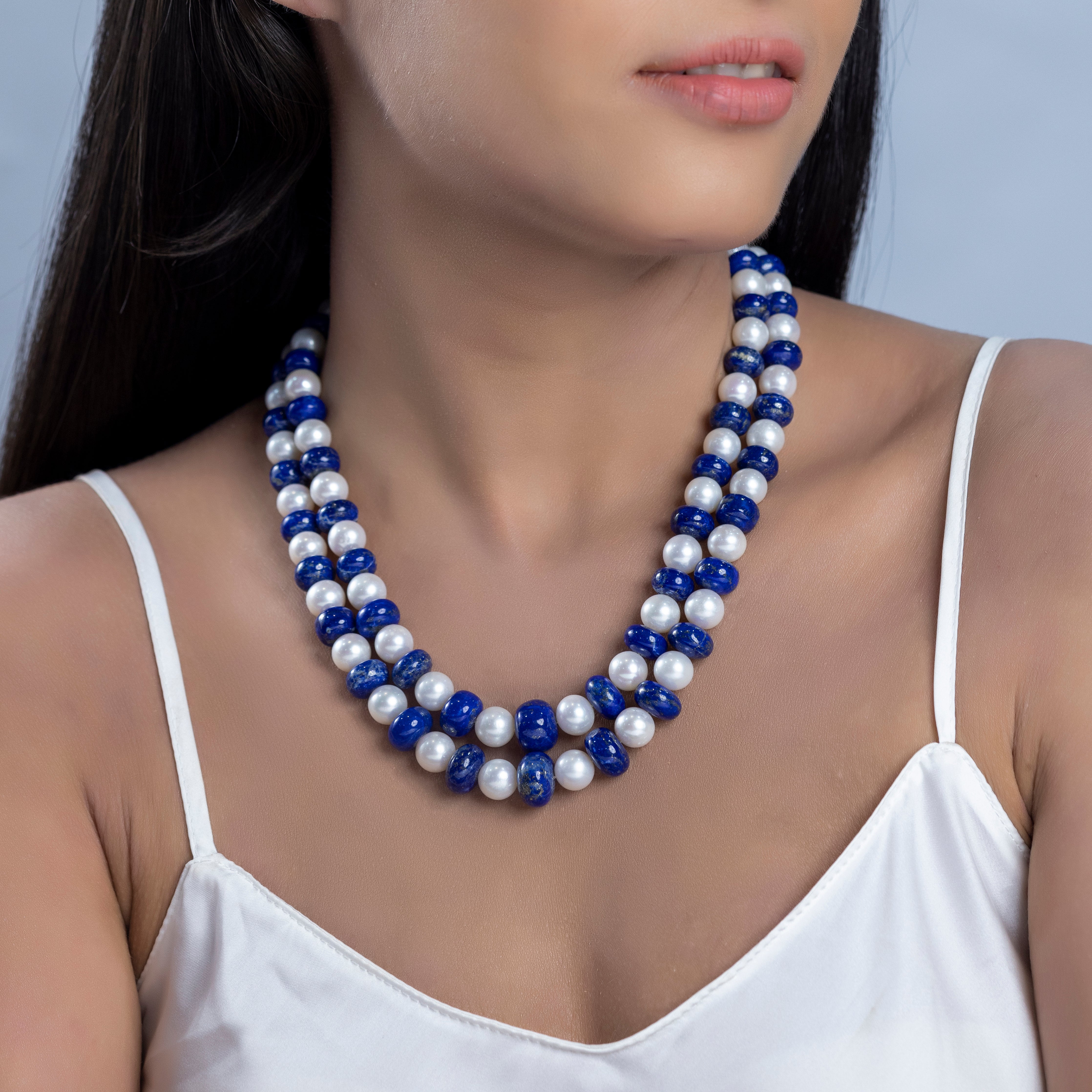 Lapis Luxe Freshwater Pearl Necklace