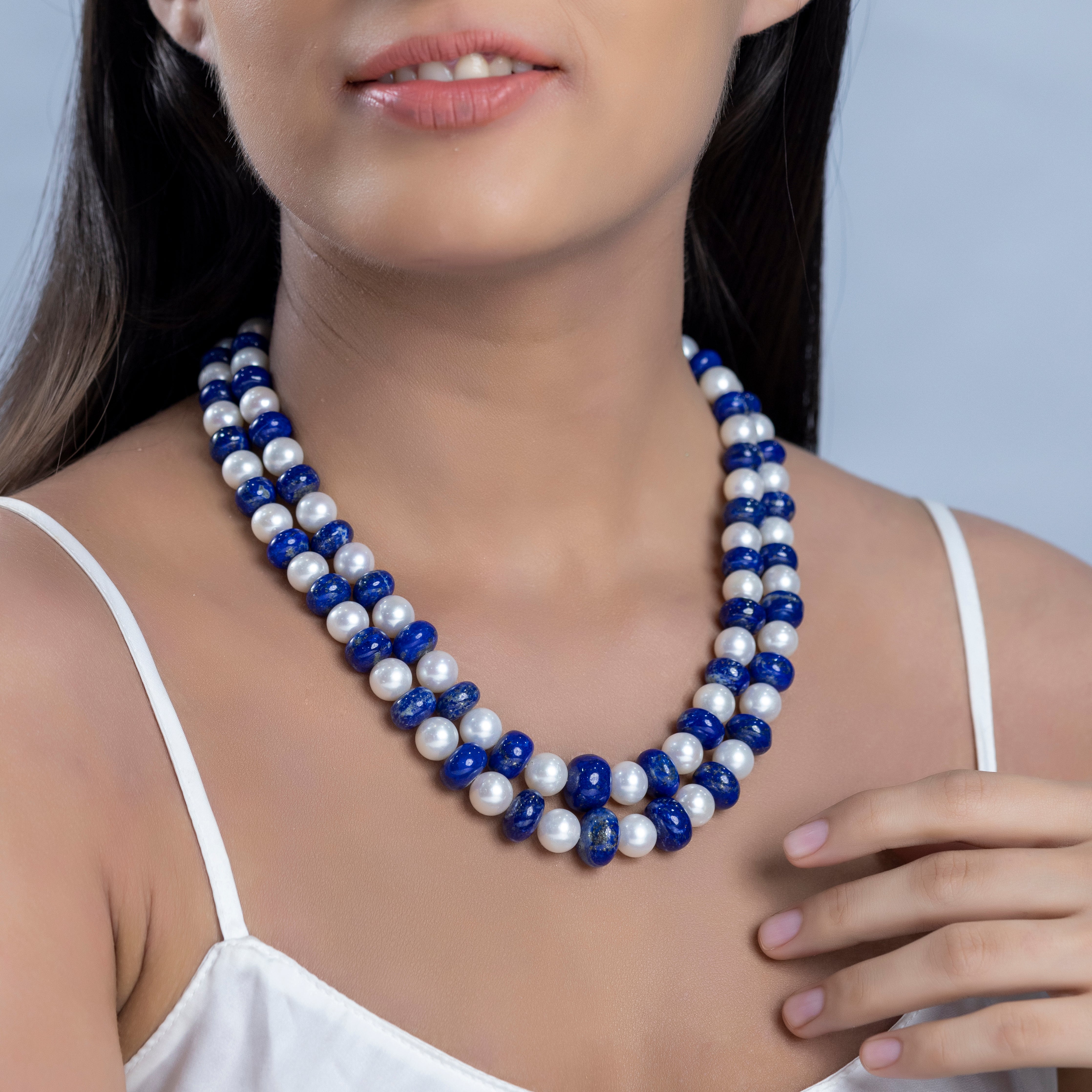 Lapis Luxe Freshwater Pearl Necklace