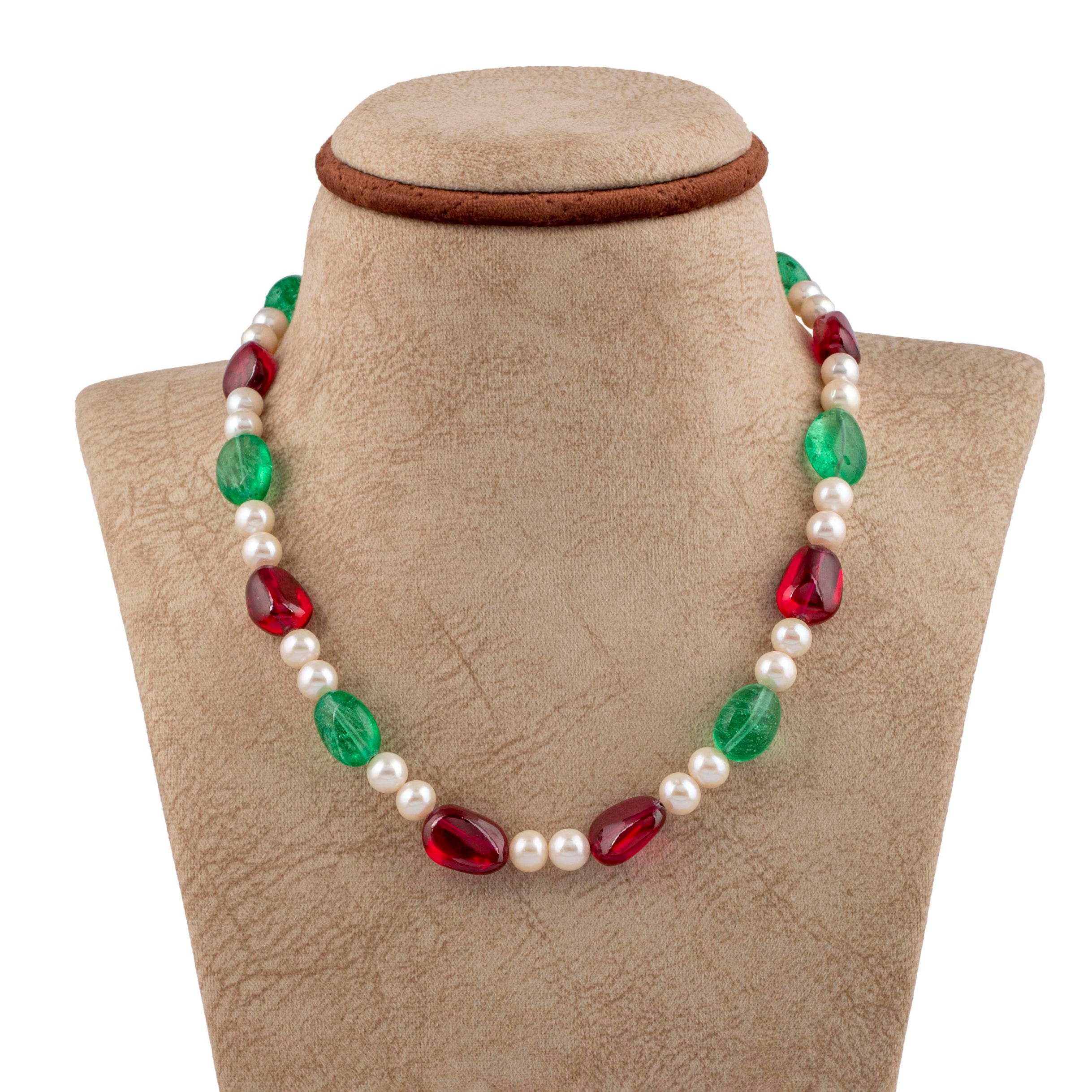 Holiday Festivity Beaded Freshwater Pearl Necklace