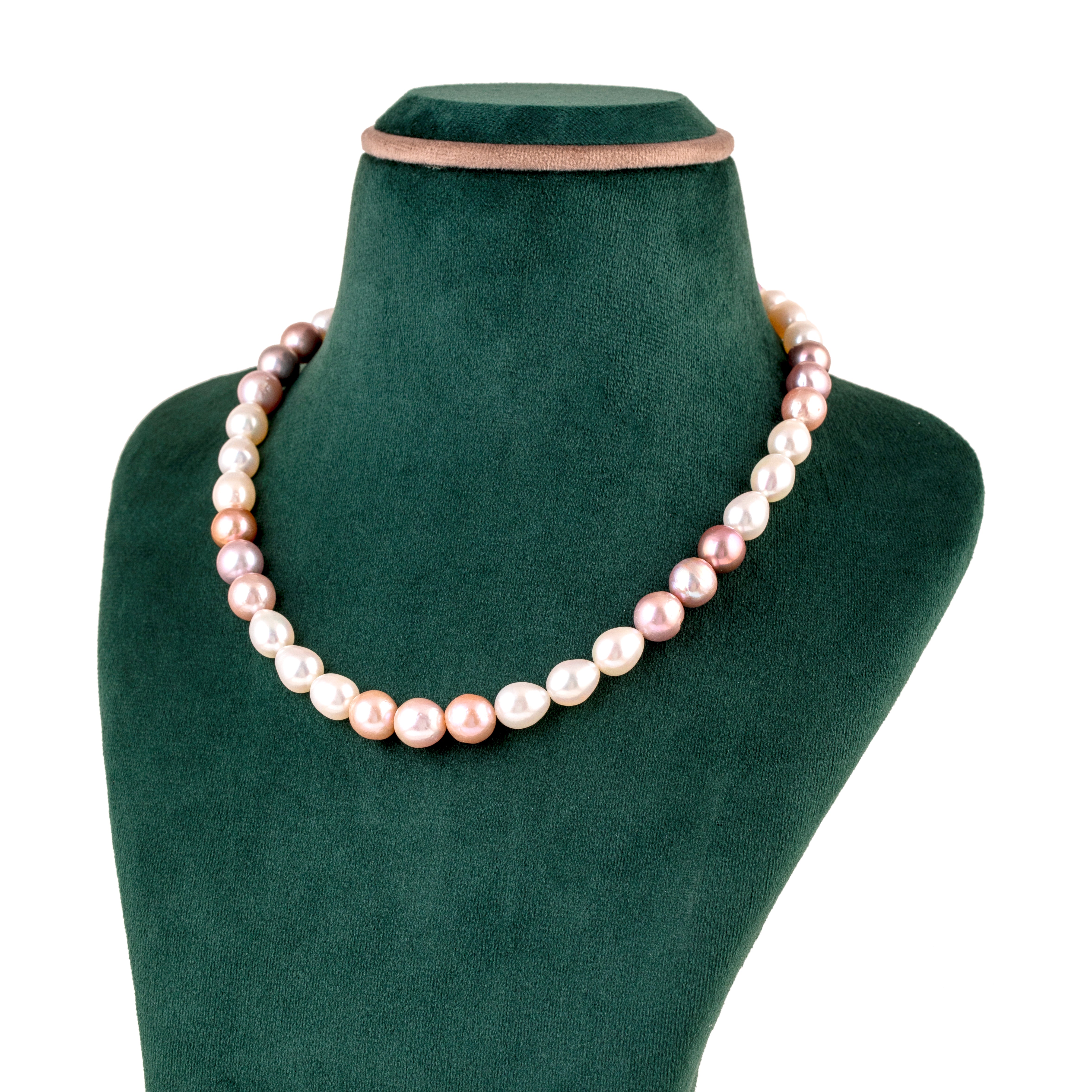 oval-shaped white pearls