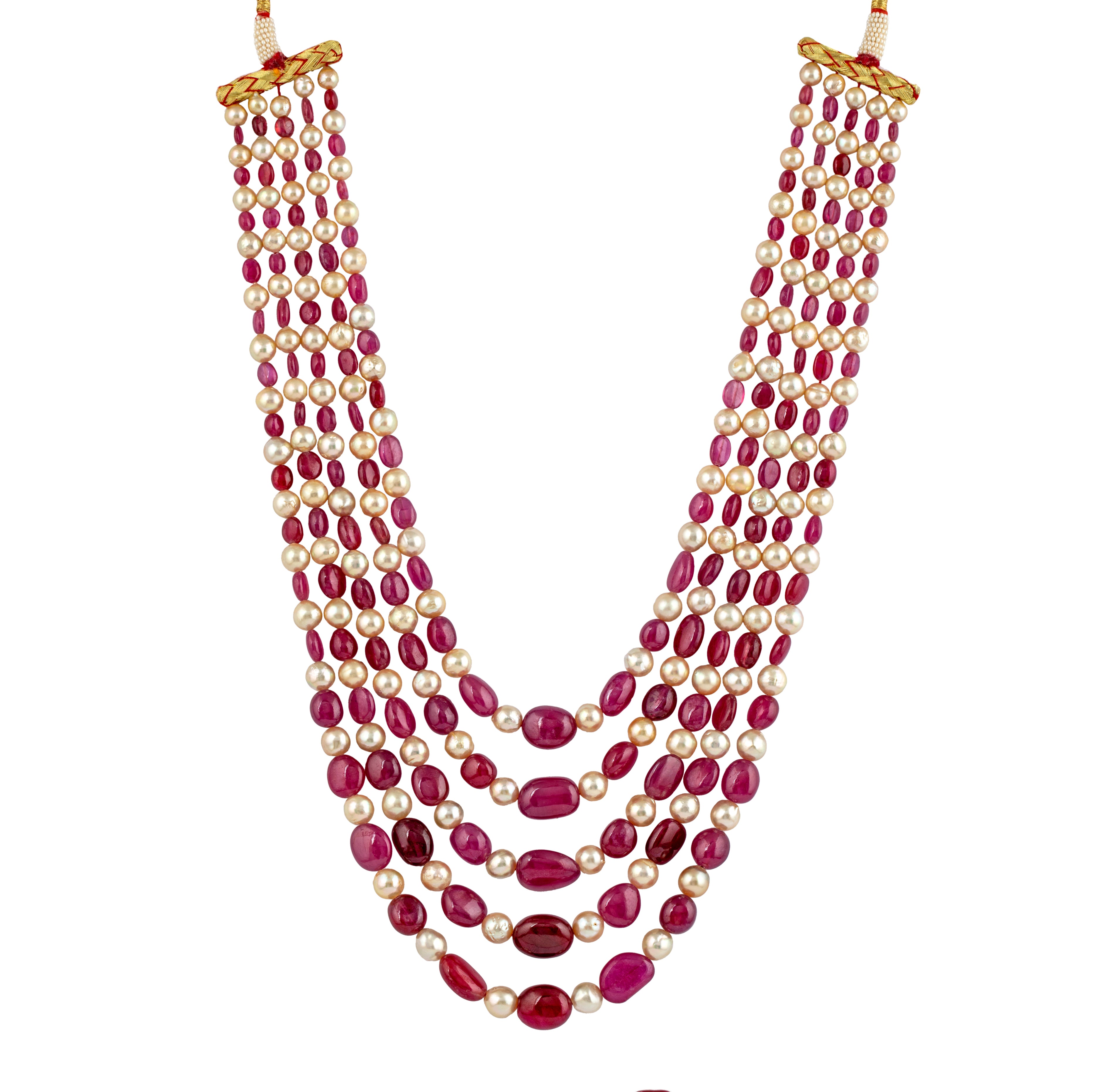 Royal Ruby Pearl Necklace