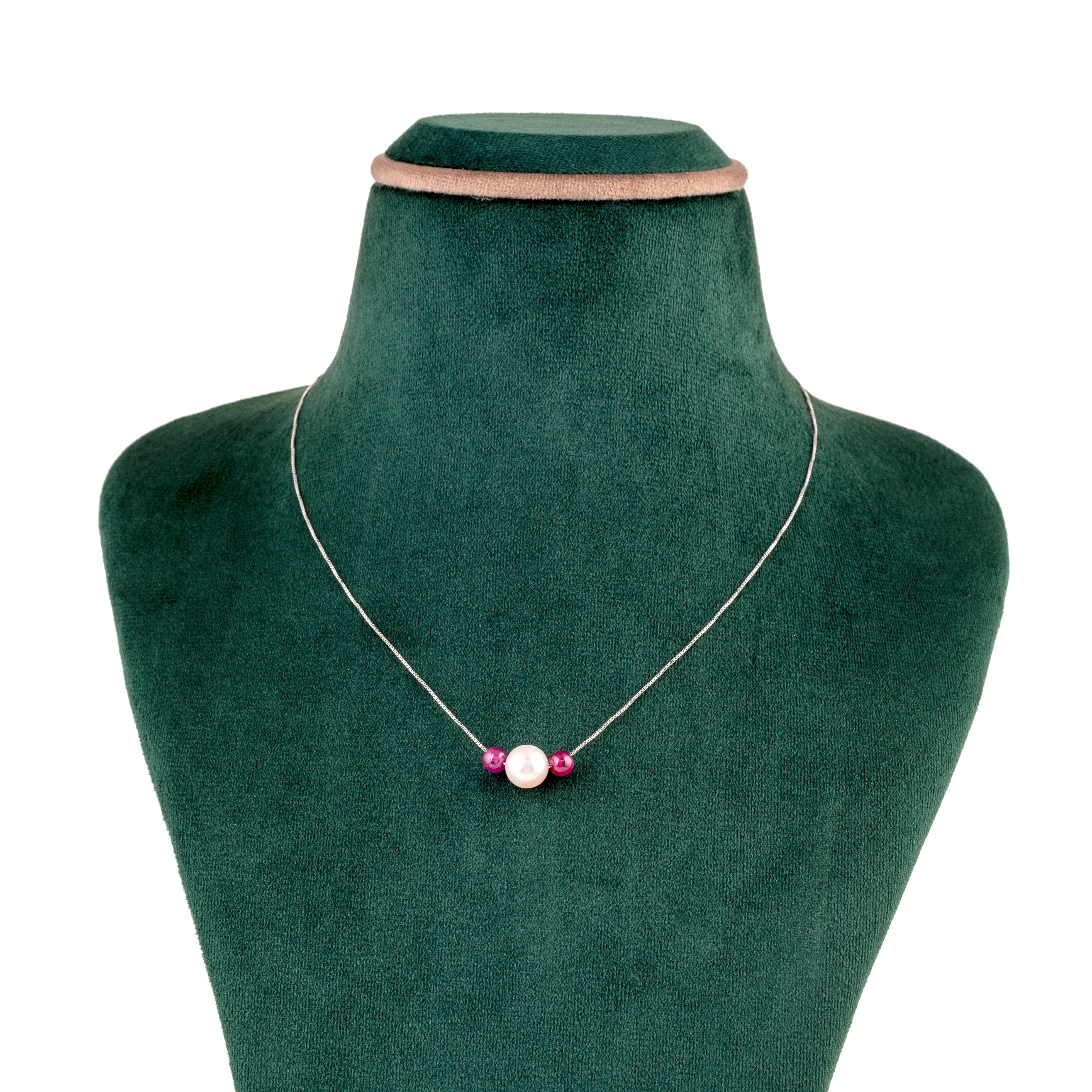 Ruby and Akoya Pearl Chain