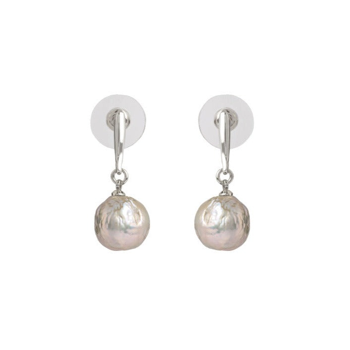 Misty Silver Shimmer Drop Earring