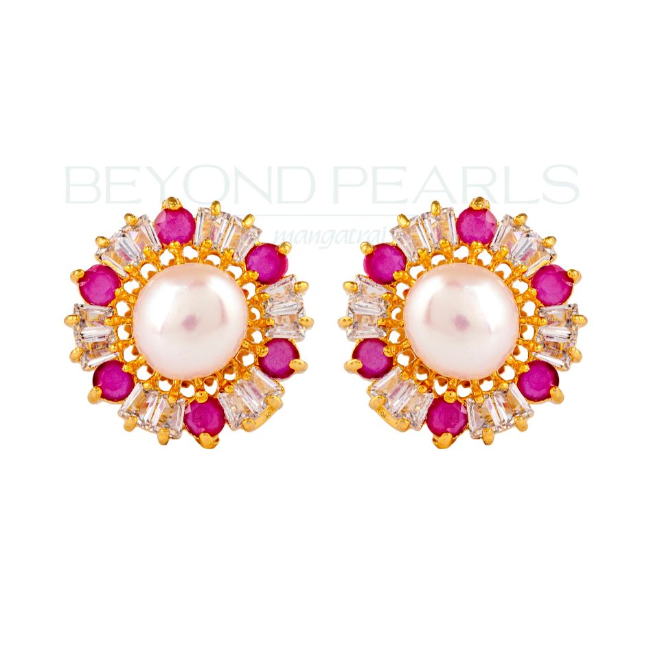 Burgundy Bliss Stud Earrings