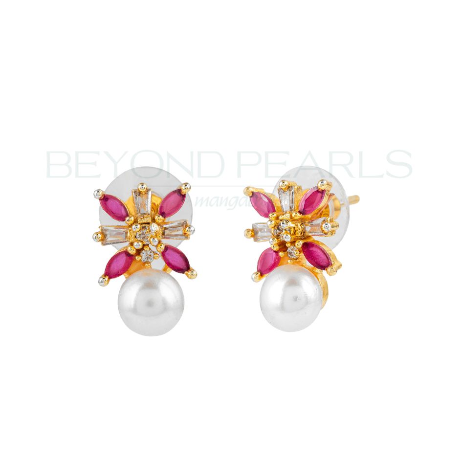 Garnet Cascade Pearl Tops
