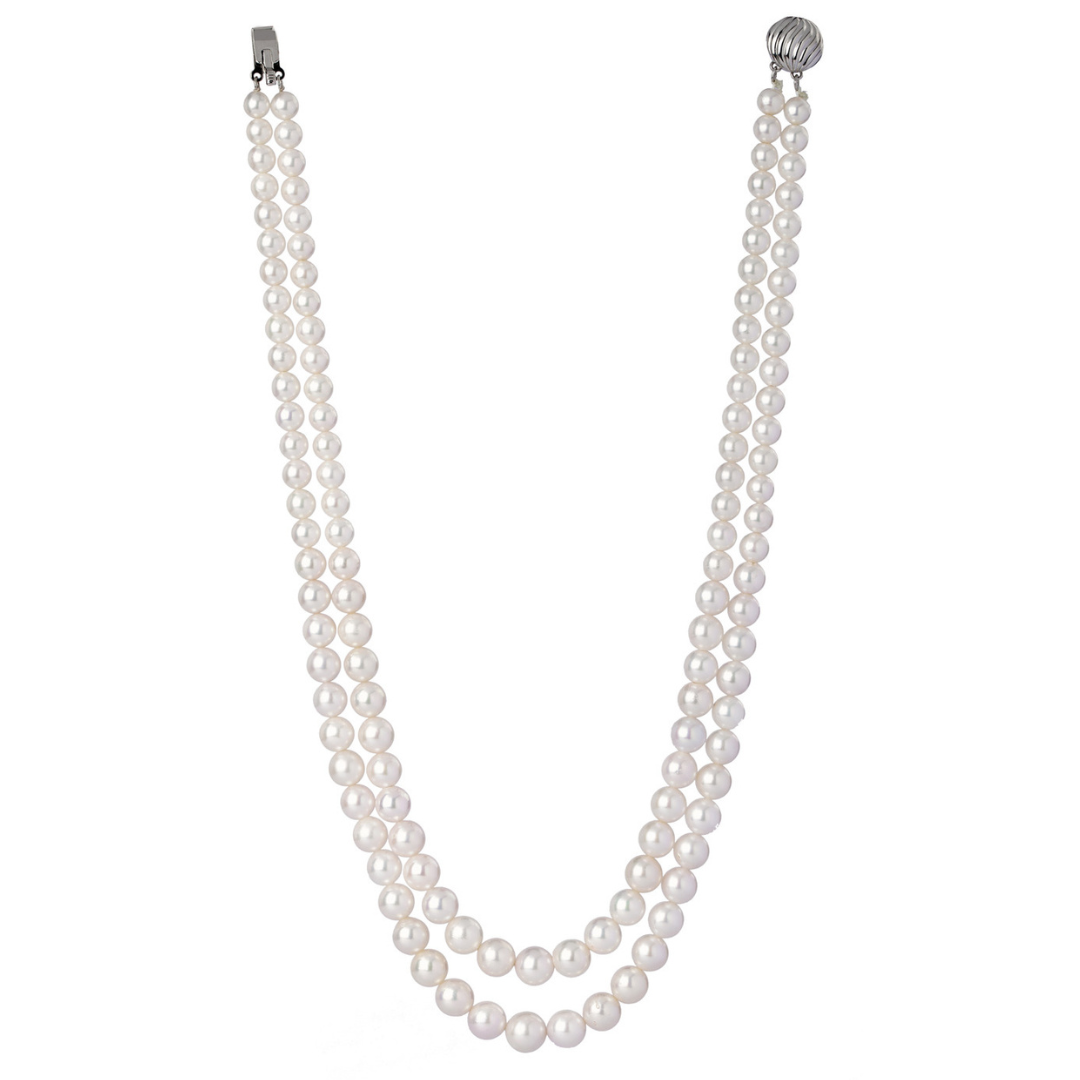 Two-Line Akoya Pearl Necklace