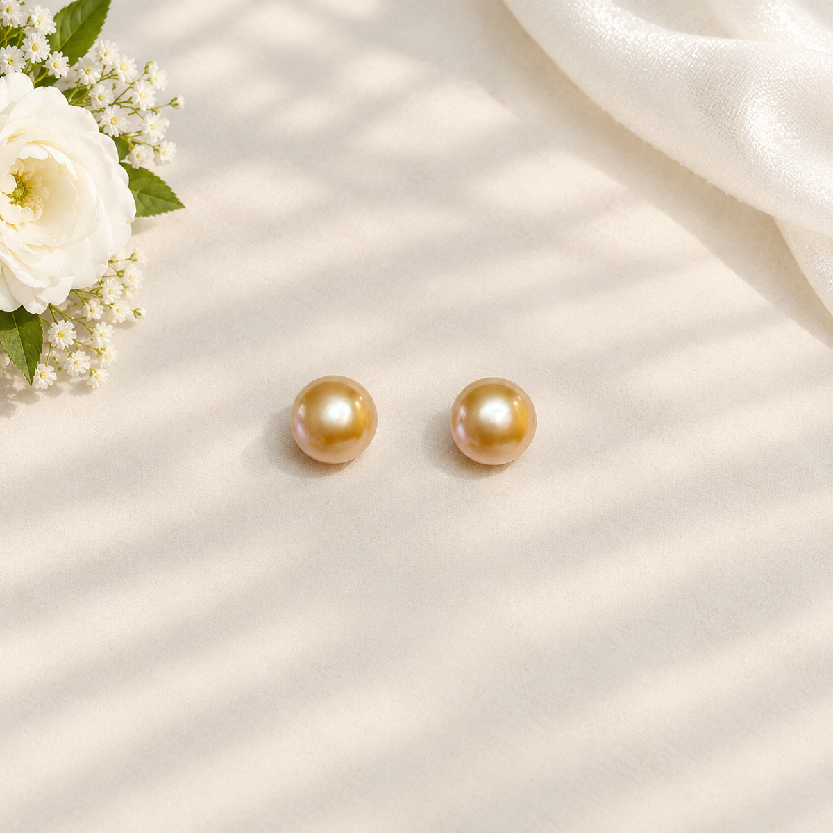Peach Button Pearl Gift Set