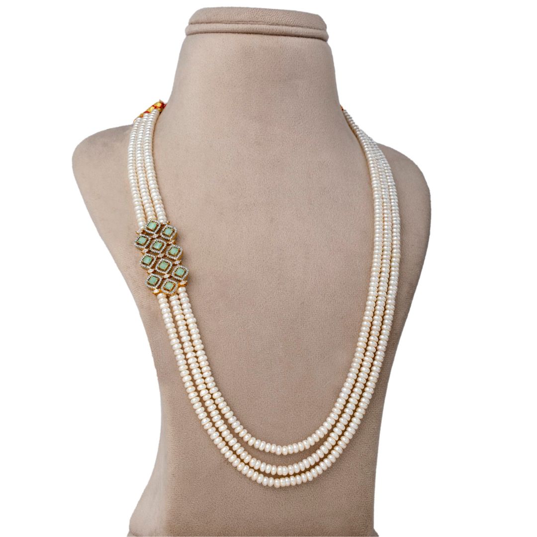 Green Pearl Necklace Set