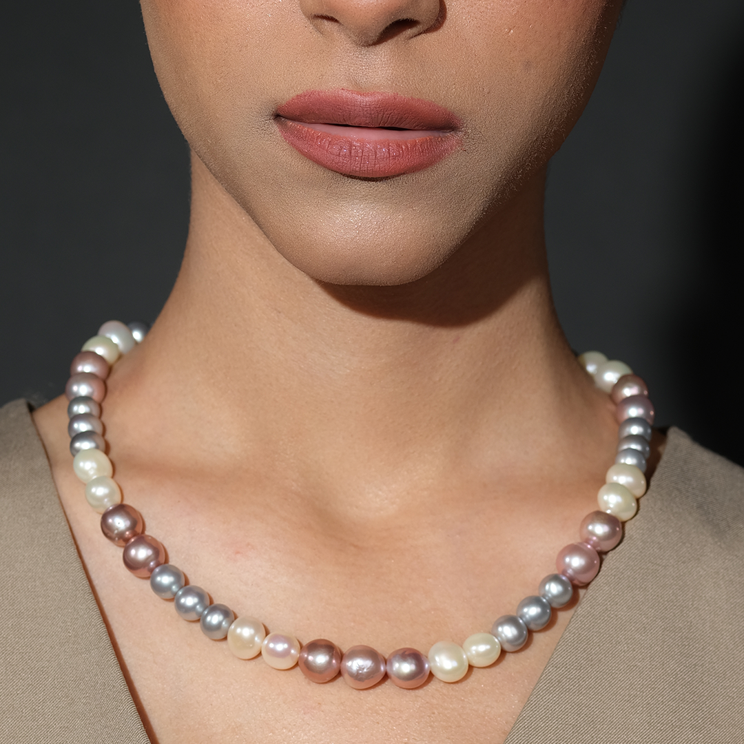 Pastel Baroque Elegance Freshwater Necklace