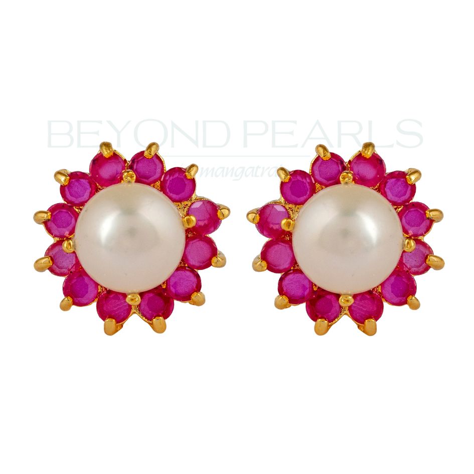 Red and White Harmony Studs