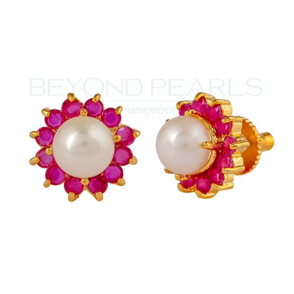 Red and White Harmony Studs