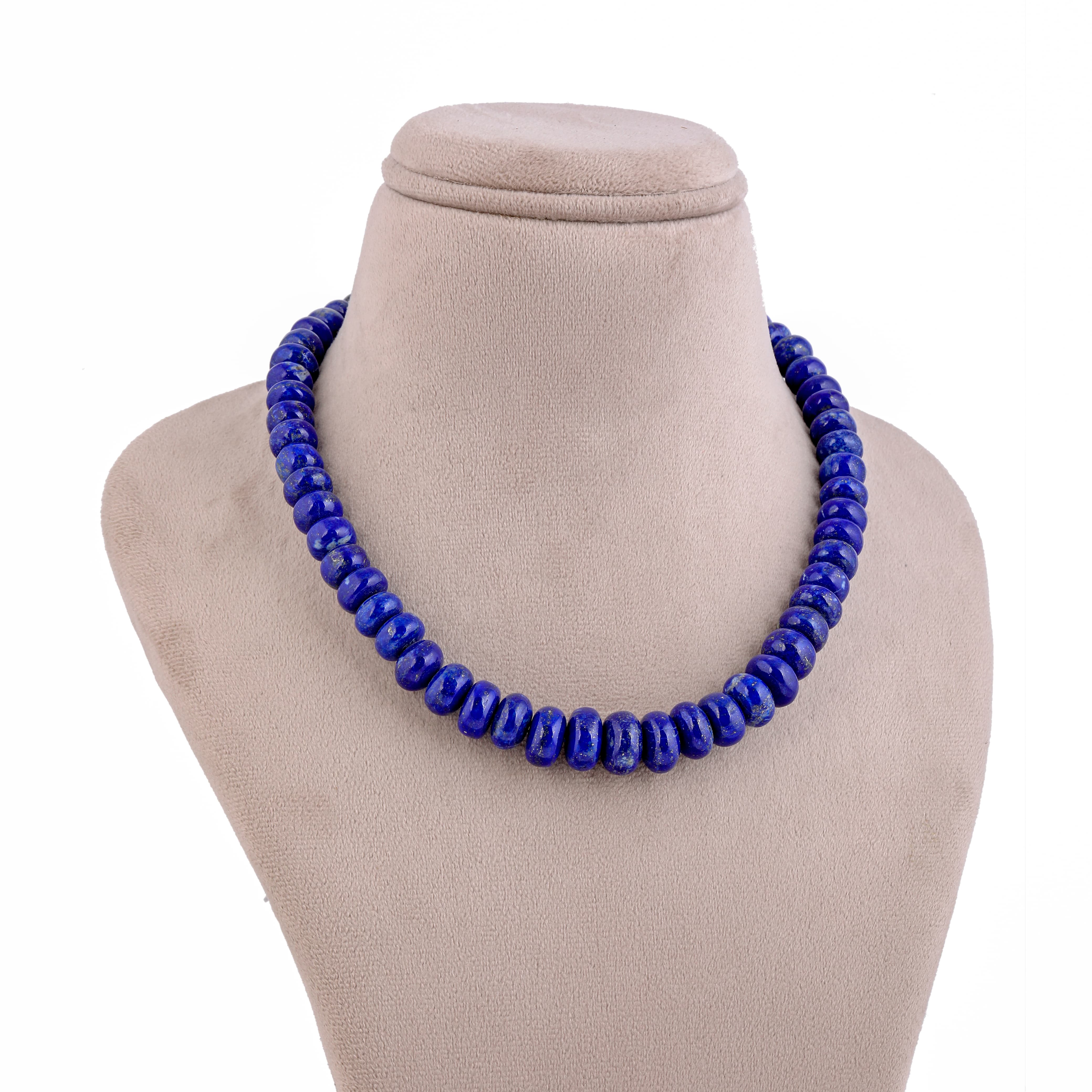 Lapis Lazuli Single Strand Pearl Necklace