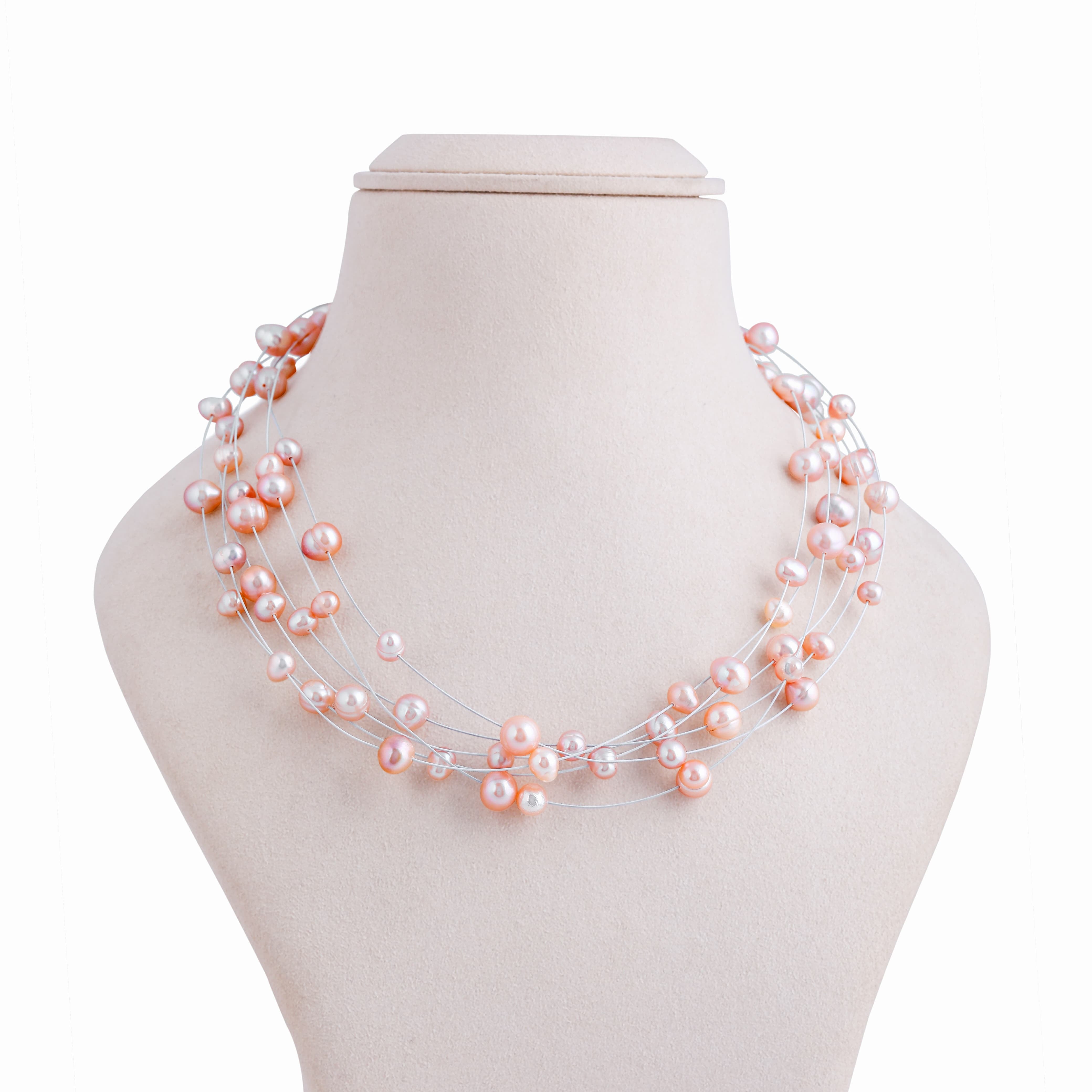 Peach Pearl Necklace