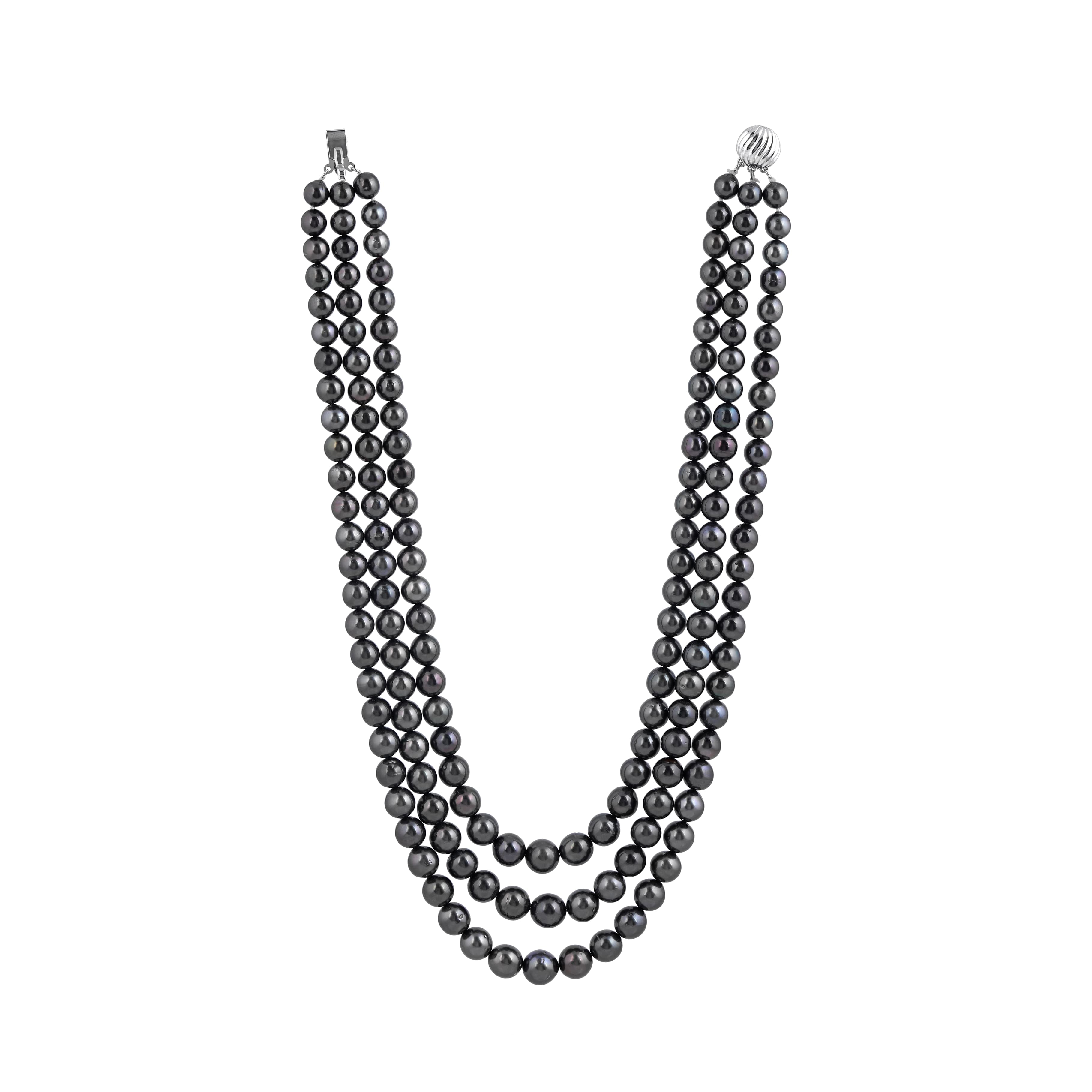 Oceanic Elegance Tahitian 3-Row Pearl Necklace