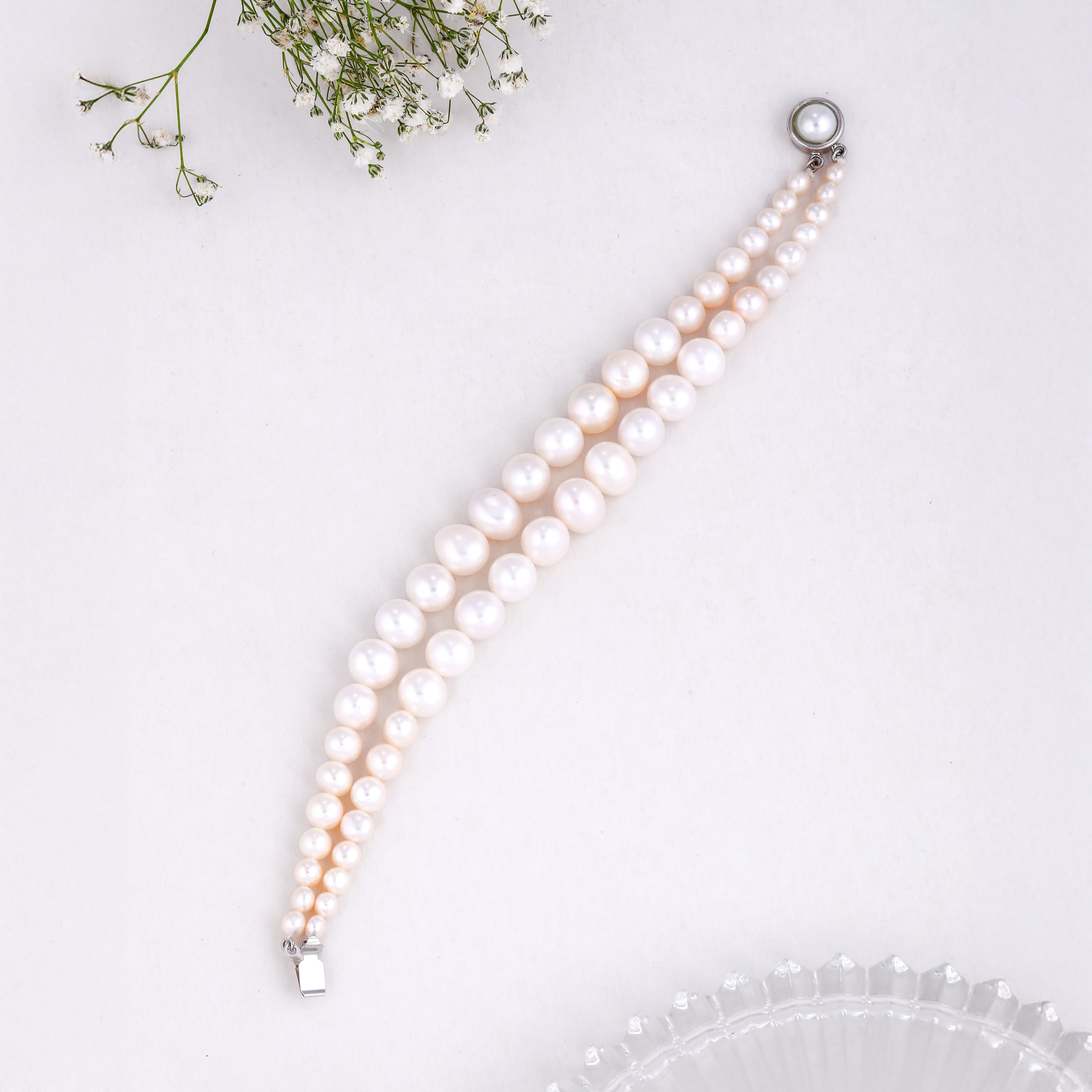 White Symphony Double-Row Bracelet