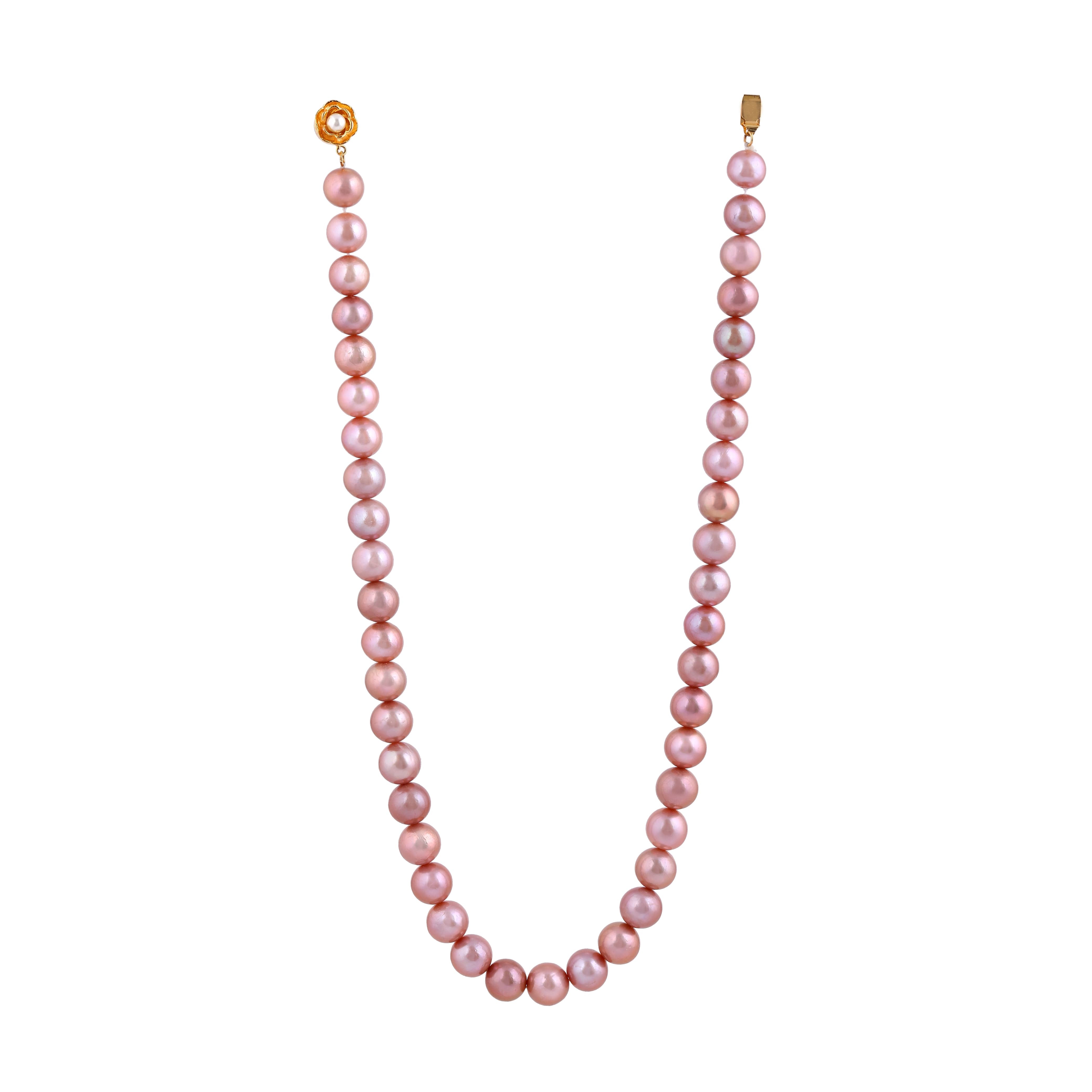 Onion Pink Roseate Freshwater Pearl Necklace