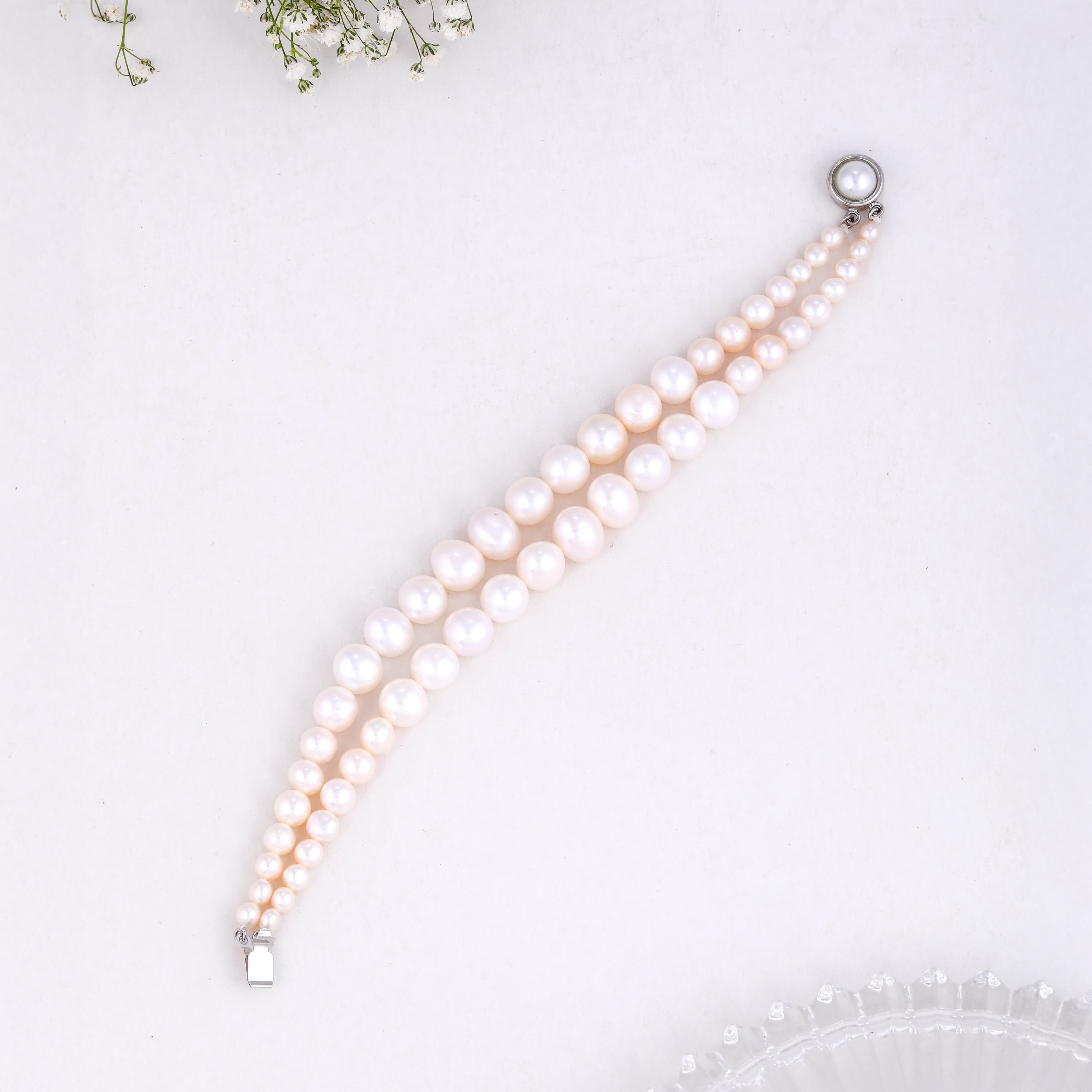 White Symphony Double-Row Bracelet