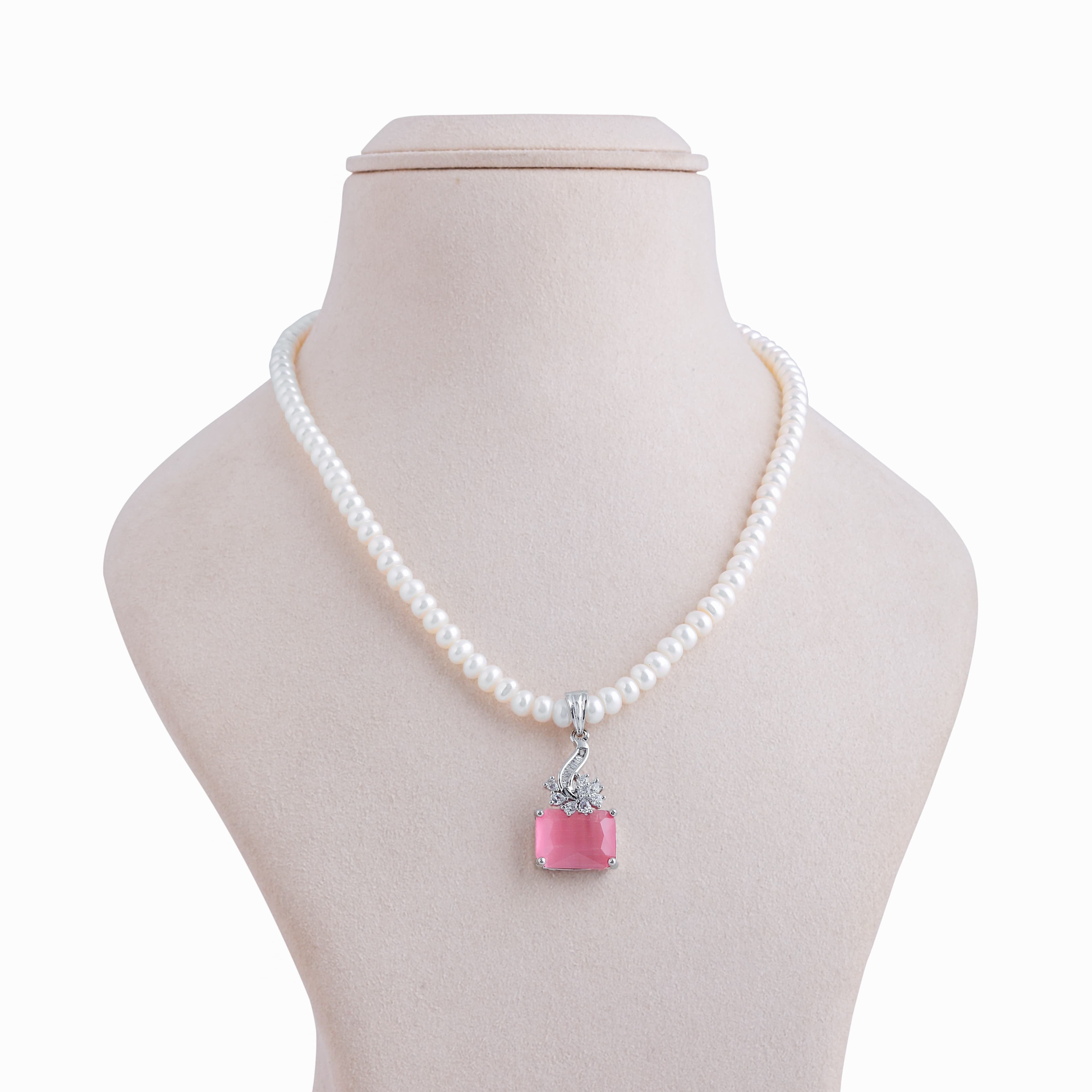 Pink Drop Pearl Jewelry Set