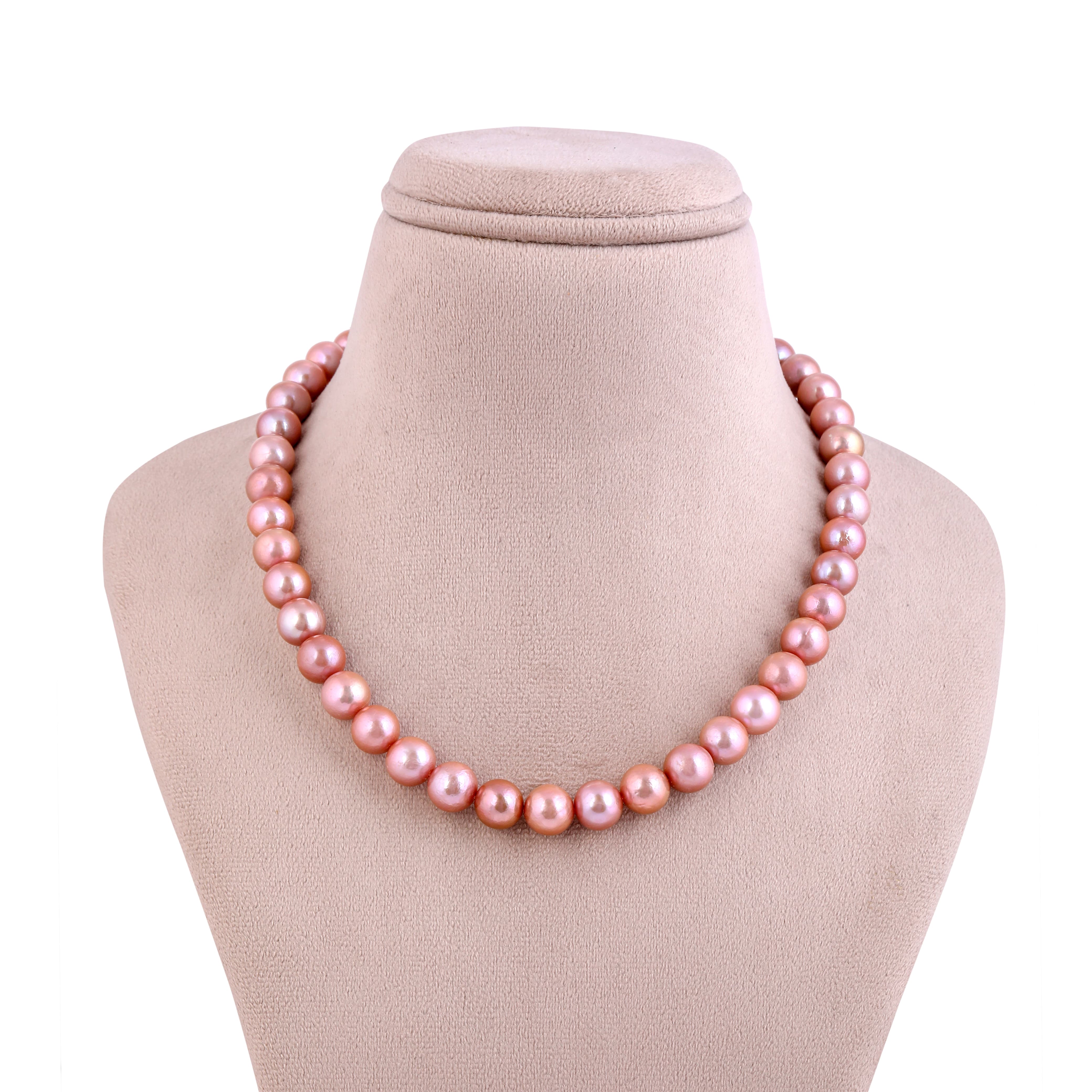 Onion Pink Roseate Freshwater Pearl Necklace