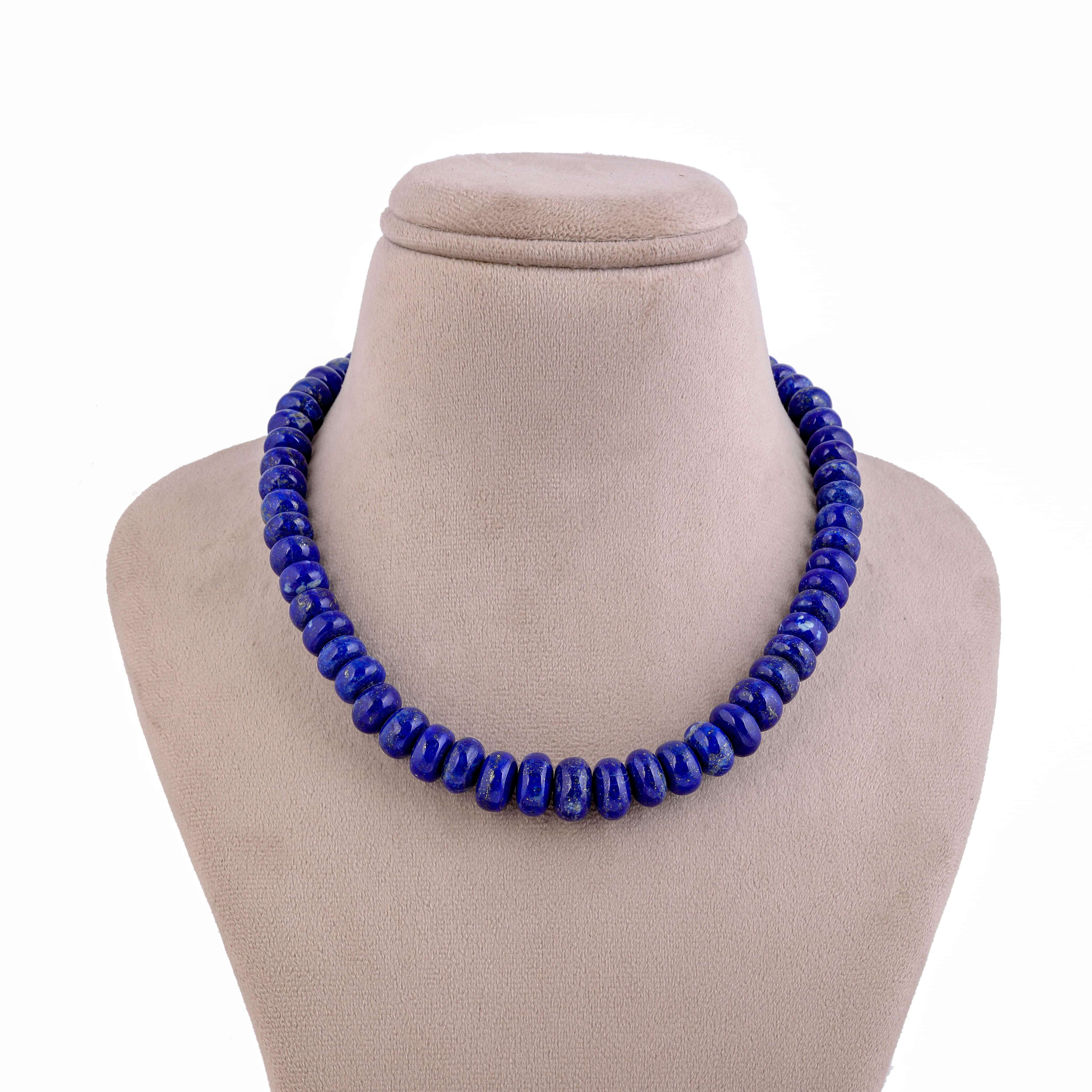 Lapis Lazuli Single Strand Pearl Necklace
