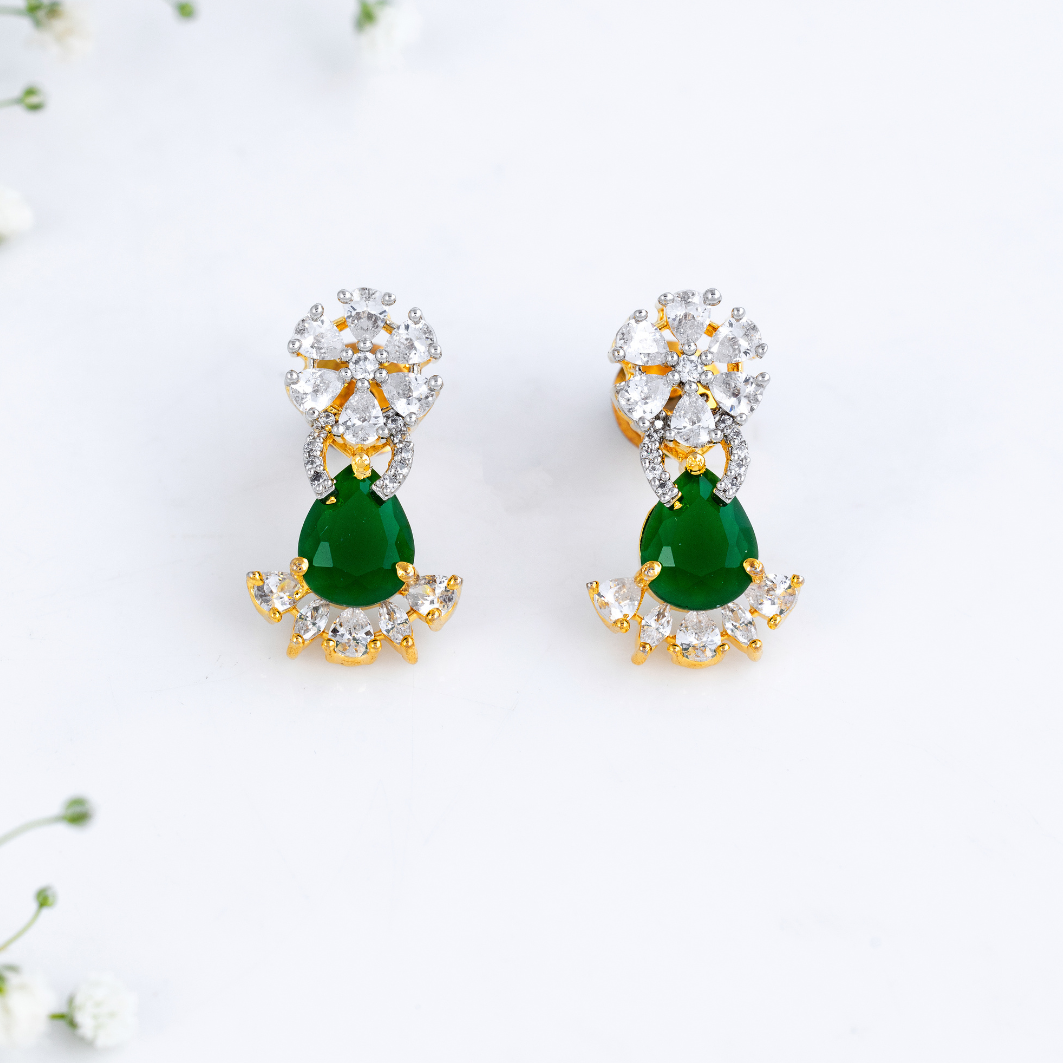 Emerald Glow Pearl Pendant Set