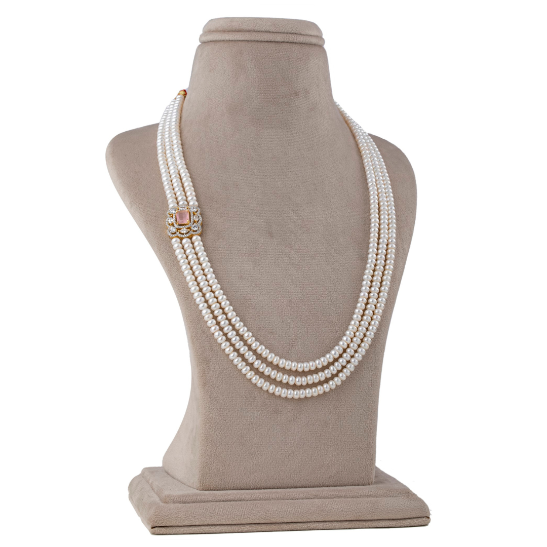 Peach and White Jewelry Set