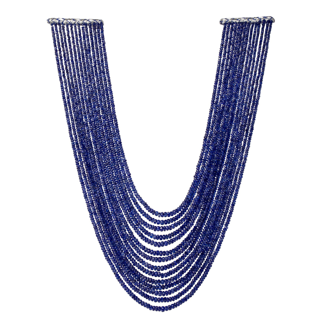 Blue sapphire luxury necklace