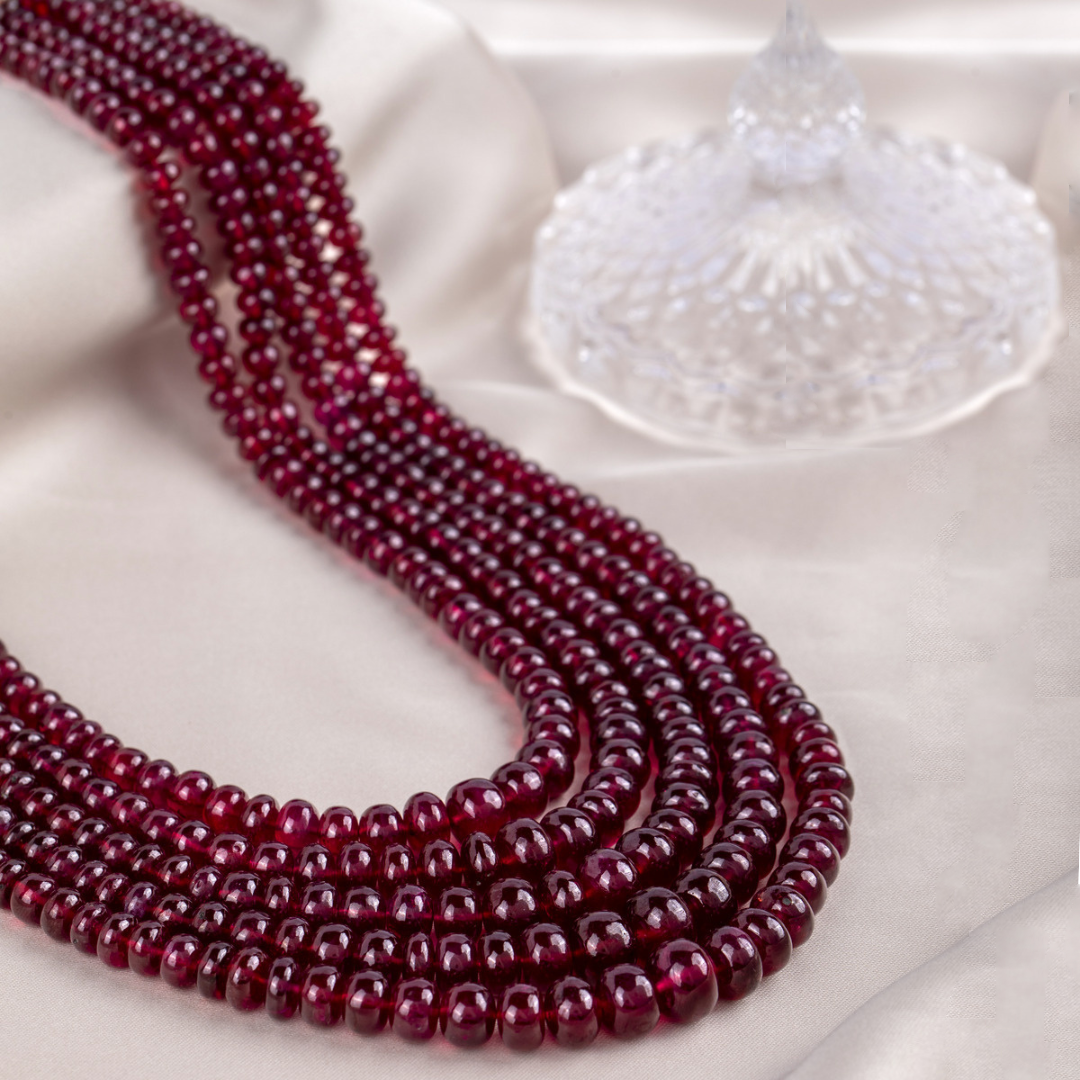 Multi-line gem necklace