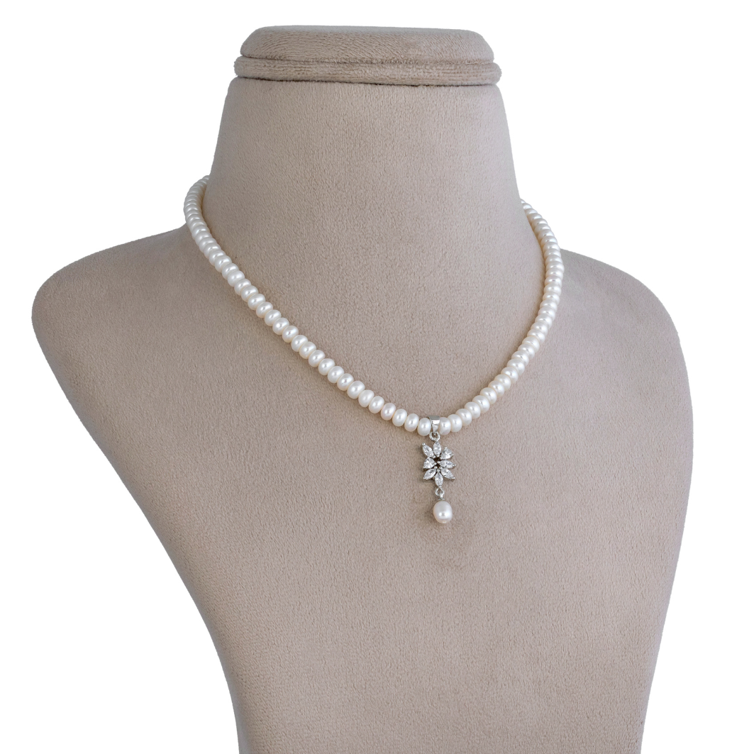 Pearl Petal Drop Pendant set