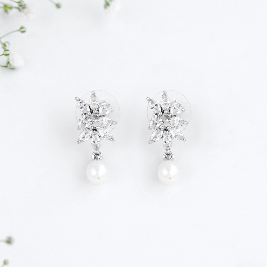 Pearl Petal Drop Pendant set