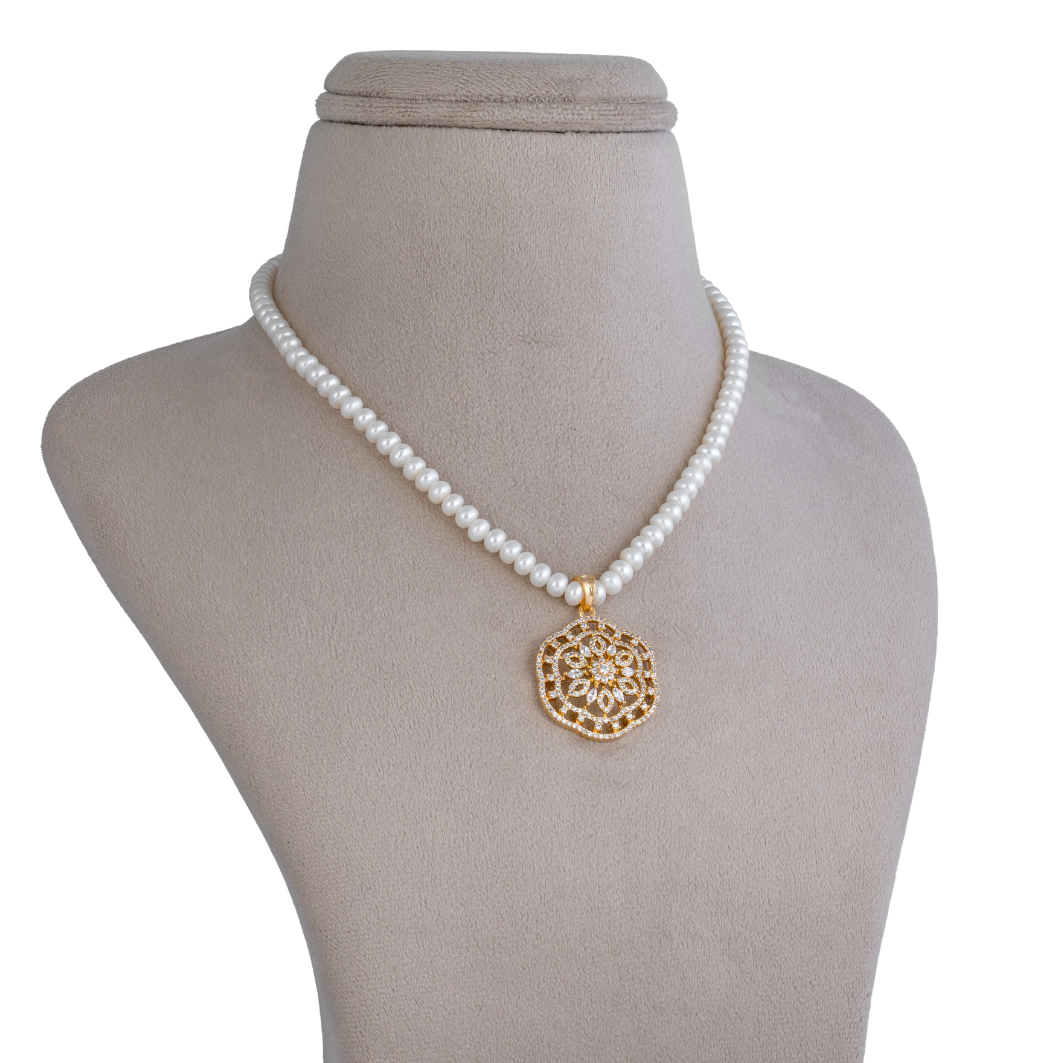 Blossom Glow Pearl Pendant Set