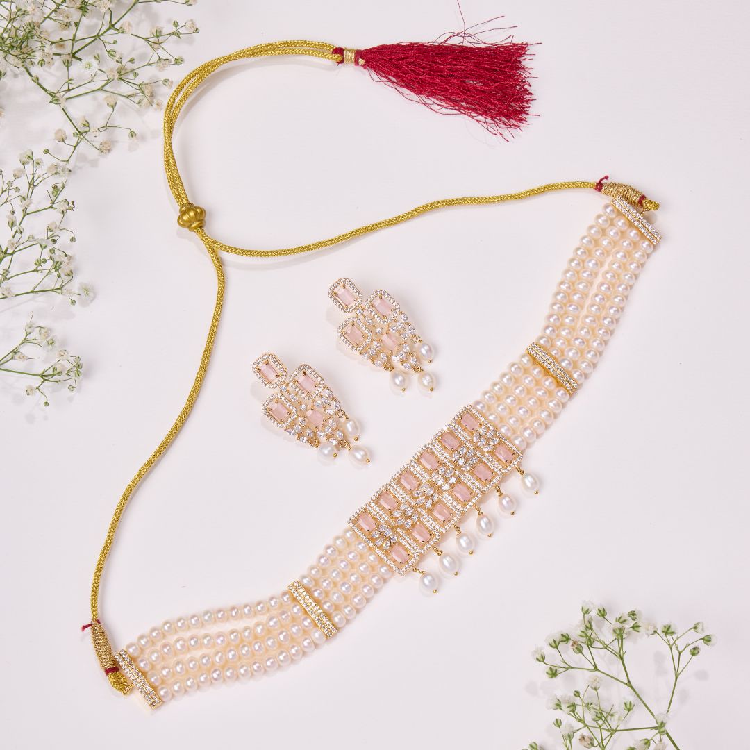 Classic Regal Pearl Choker Set