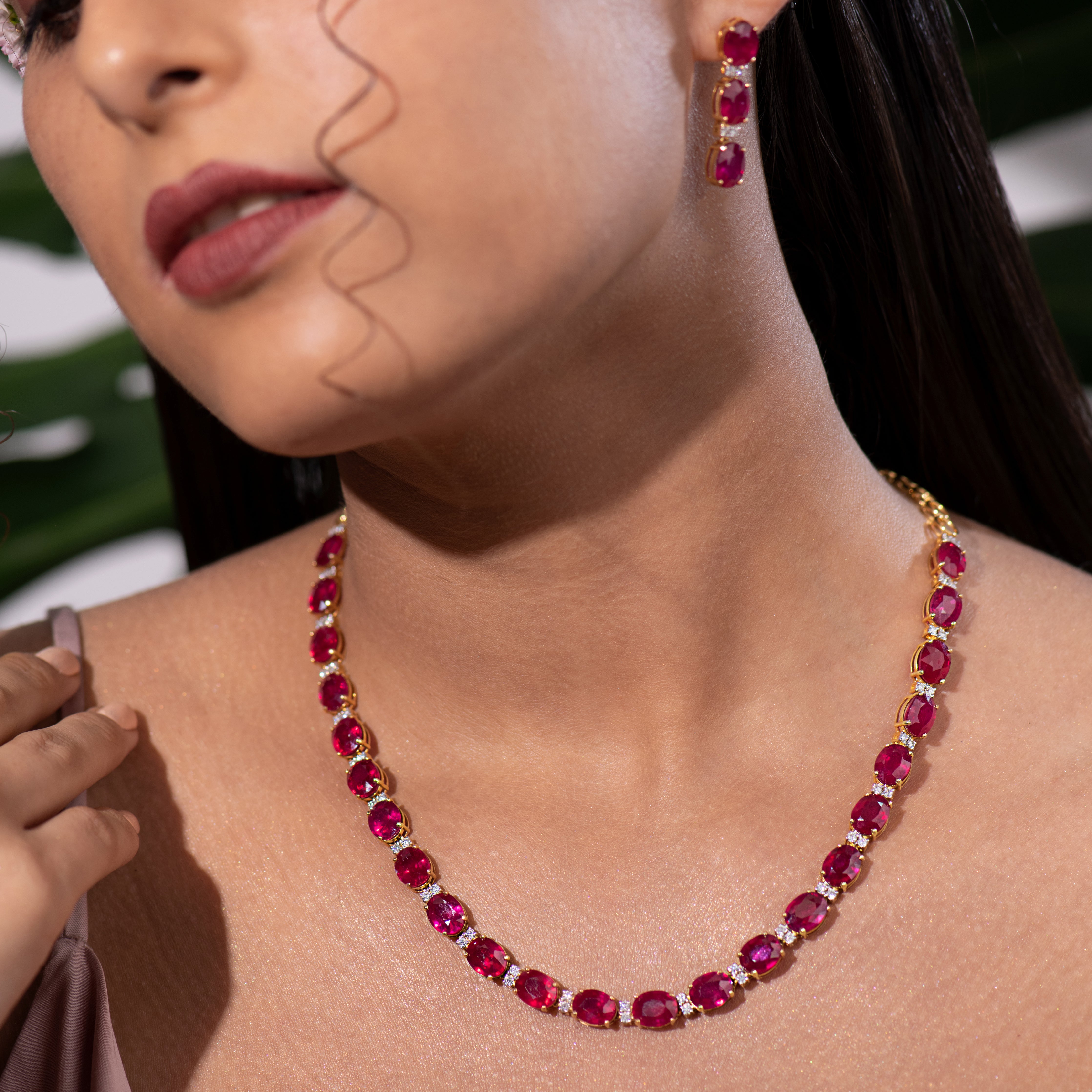 Ruby and Diamond Necklace