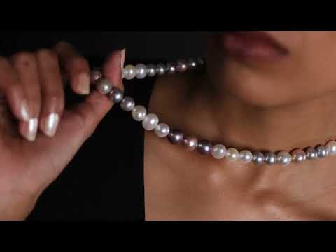Baroque Tricolor Single-Line Freshwater Necklace