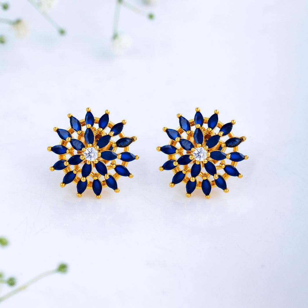 Sapphire Charm Triple-Strand Pearl Choker Set