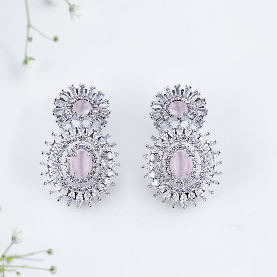 Pink Petal Triple-Strand Pearl Choker Set